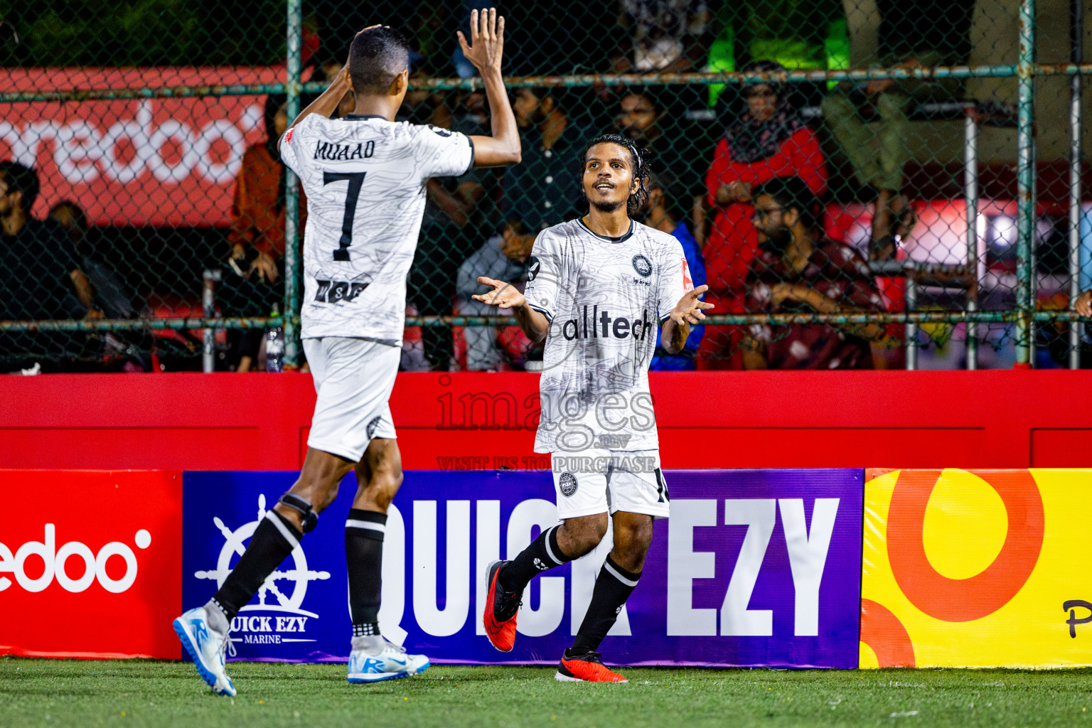 GDh Madaveli VS GDh Thinadhoo in Day 7 of Golden Futsal Challenge 2025 was held on Saturday, 11th January 2025, in Hulhumale', Maldives Photos: Nausham Waheed / images.mv
