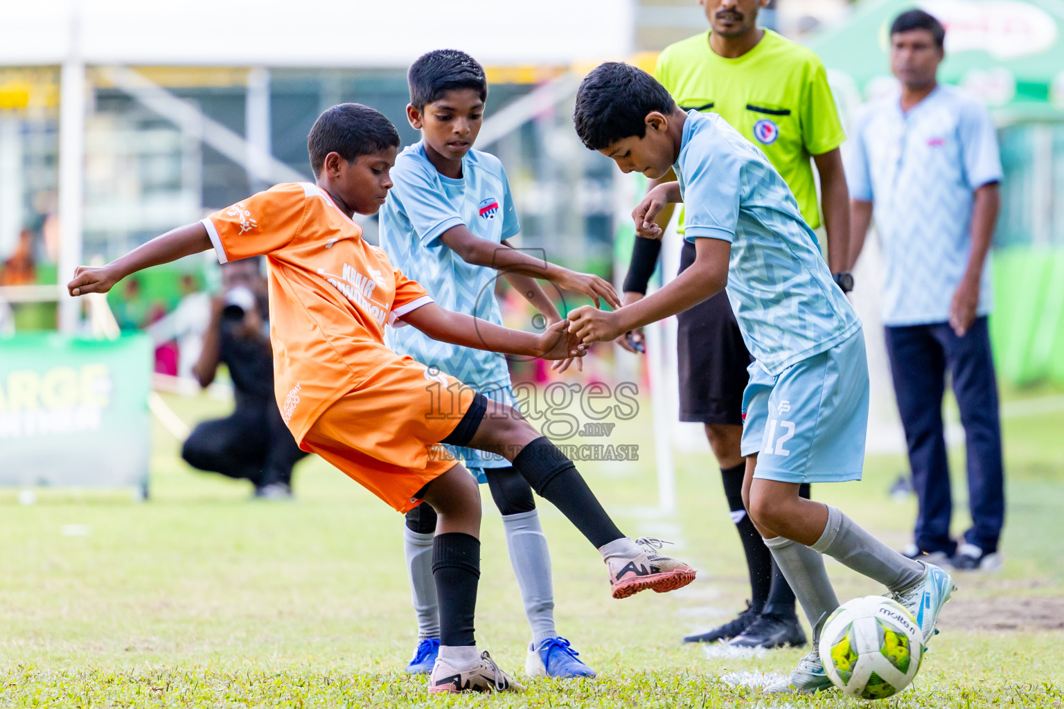 Day 3 of MILO Academy Championship 2025 (U-12) was held at Henveiru Stadium in Male', Maldives on Saturday, 3rd May 2025. Photos: Nausham Waheed / images.mv