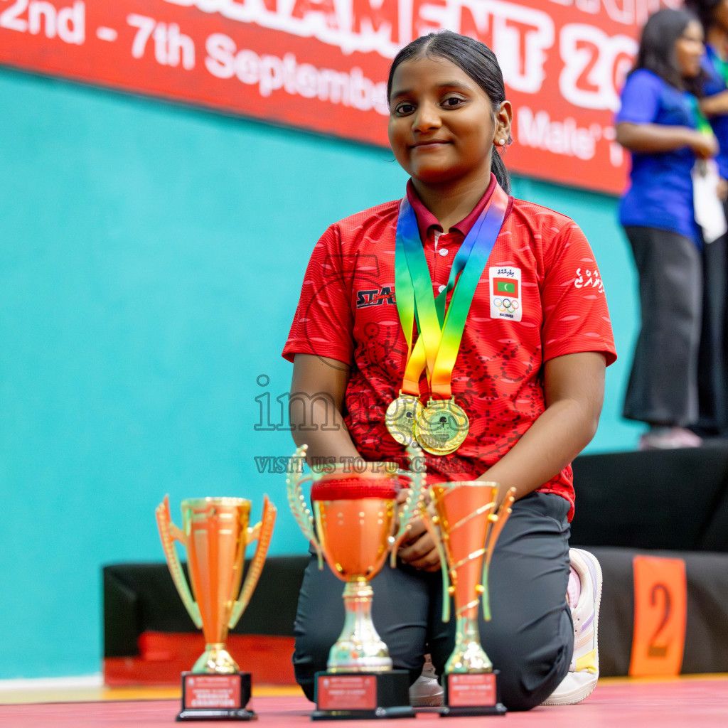 Finals of National Table Tennis Tournament 2024 was held at Male' TT Hall on Friday, 6th September 2024. 
Photos: Abdulla Abeed / images.mv