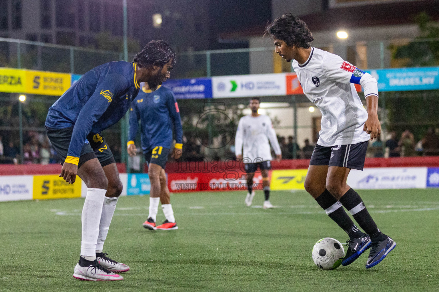 N Velidhoo vs N Miladhoo in Day 3 of Golden Futsal Challenge 2024 was held on Wednesday, 17th January 2024, in Hulhumale', Maldives
Photos: Ismail Thoriq / images.mv