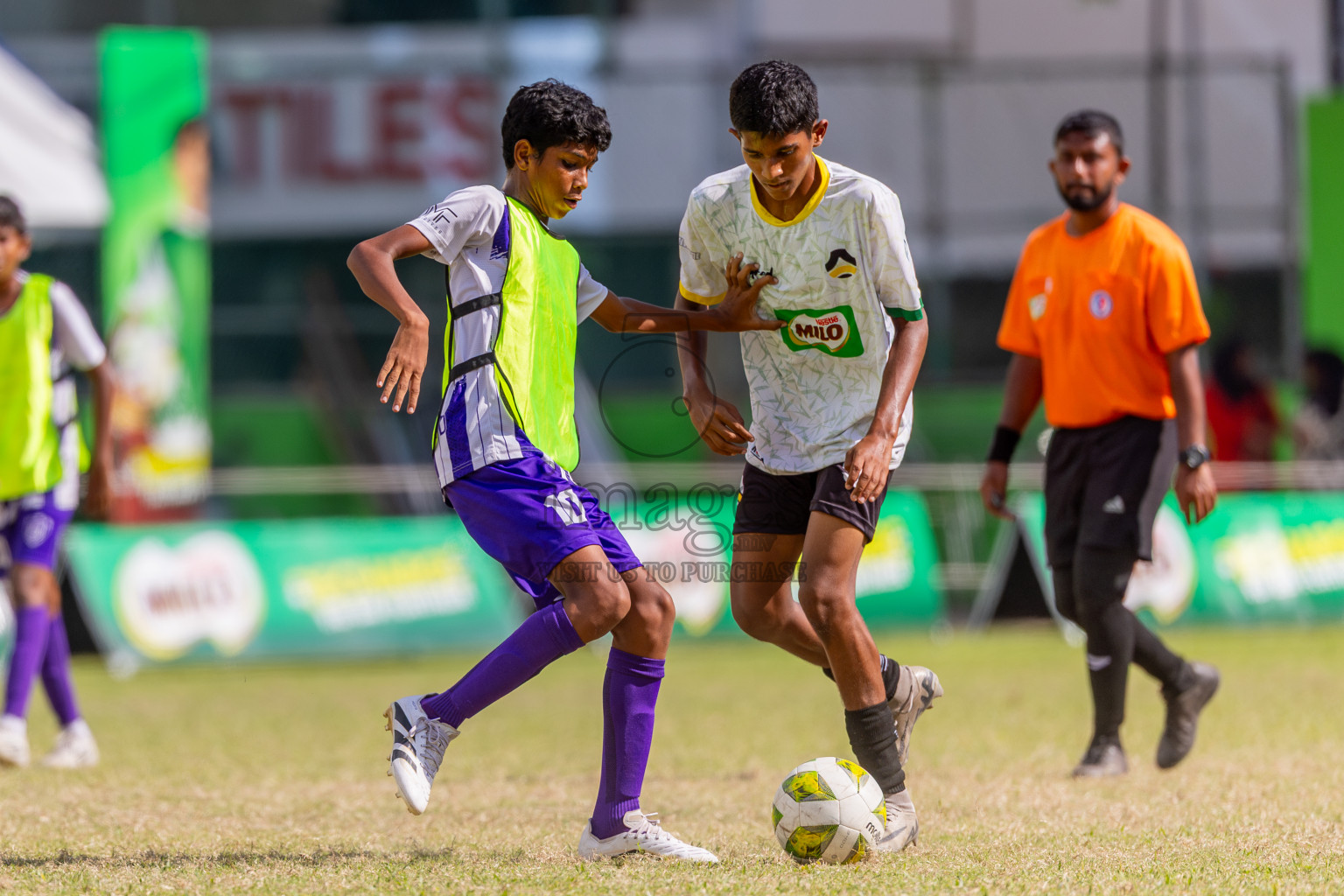 Day 4 of MILO Academy Championship 2025 (U14) was held on Sunday, 2nd November 2025 at Henveiru Football Grounds, Male', Maldives . 
Photos: Ismail Thoriq / images.mv