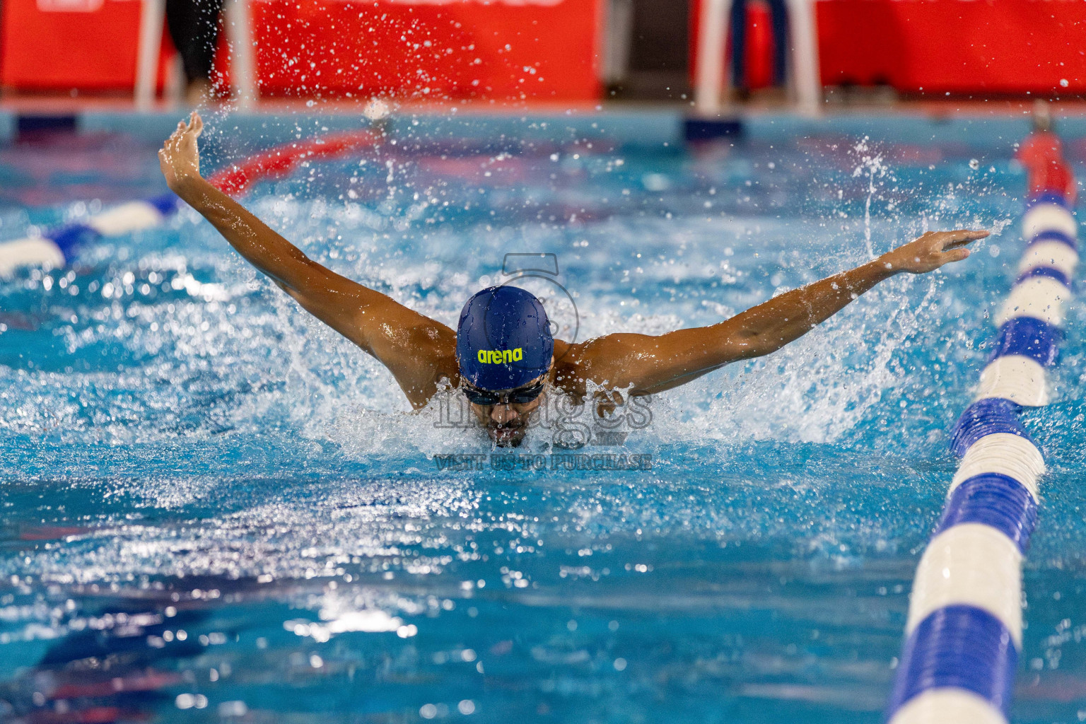 Day 2 of National Swimming Competition 2024 held in Hulhumale', Maldives on Saturday, 14th December 2024. Photos: Hassan Simah / images.mv