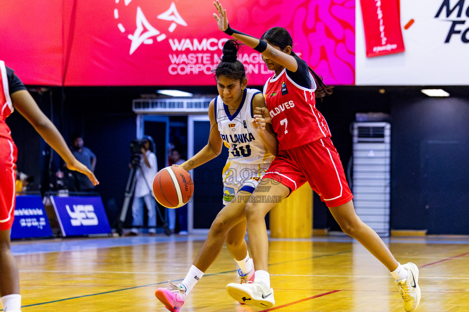 Maldives vs SriLanka in Day 2 of Under 16 Woman's Asian Cup SABA Qualifiers 2025 was held in Social Center, Male', Maldives on Friday, 13th June 2025. Photos: Nausham Waheed / images.mv