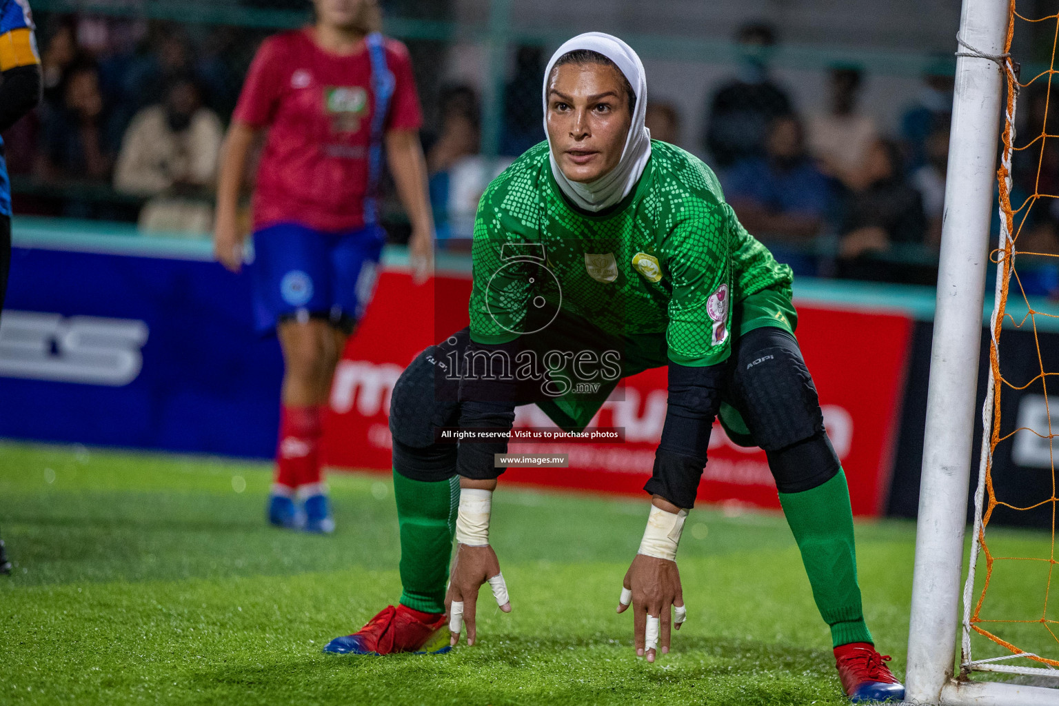 MPL vs Police Club in the Semi Finals of 18/30 Women's Futsal Fiesta 2021 held in Hulhumale, Maldives on 14th December 2021. Photos: Ismail Thoriq / images.mv