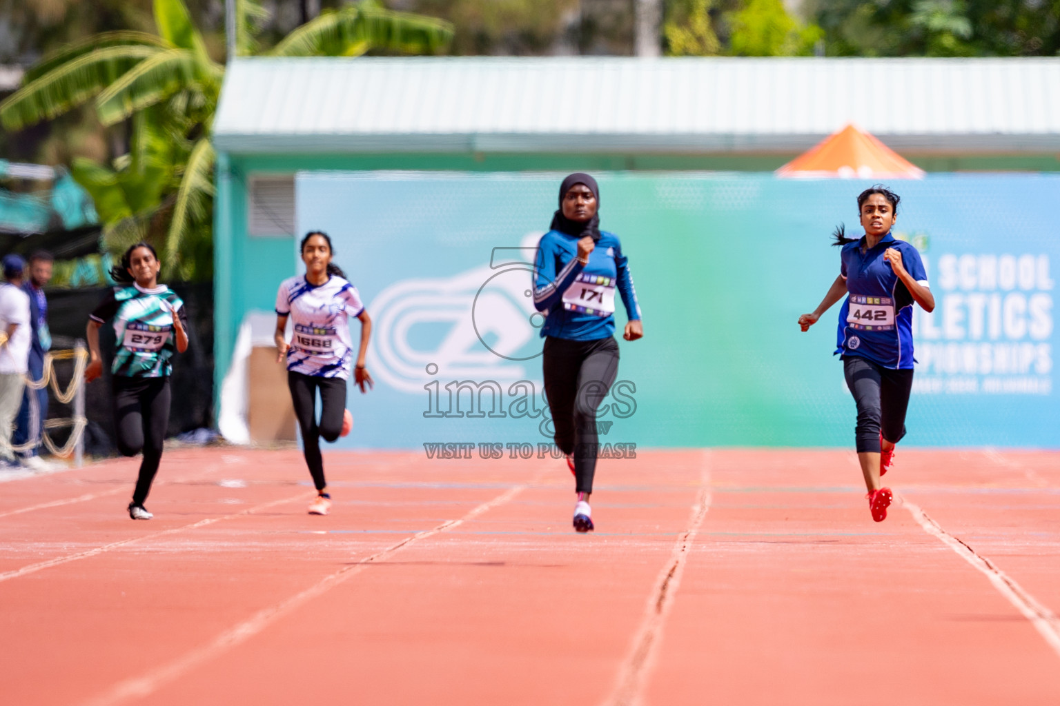 Day 3 of MWSC Interschool Athletics Championships 2024 held in Hulhumale Running Track, Hulhumale, Maldives on Monday, 11th November 2024. 
Photos by: Hassan Simah / Images.mv