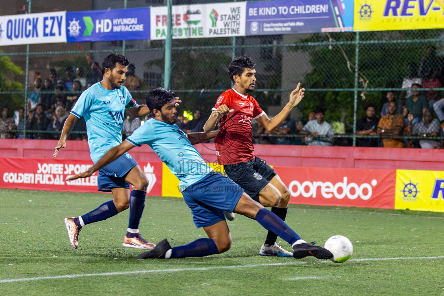 HA. Dhidhdhoo VS HDh. Nolhivaran on Day 33 of Golden Futsal Challenge 2024, held on Sunday, 18th February 2024, in Hulhumale', Maldives Photos: Hassan Simah / images.mv