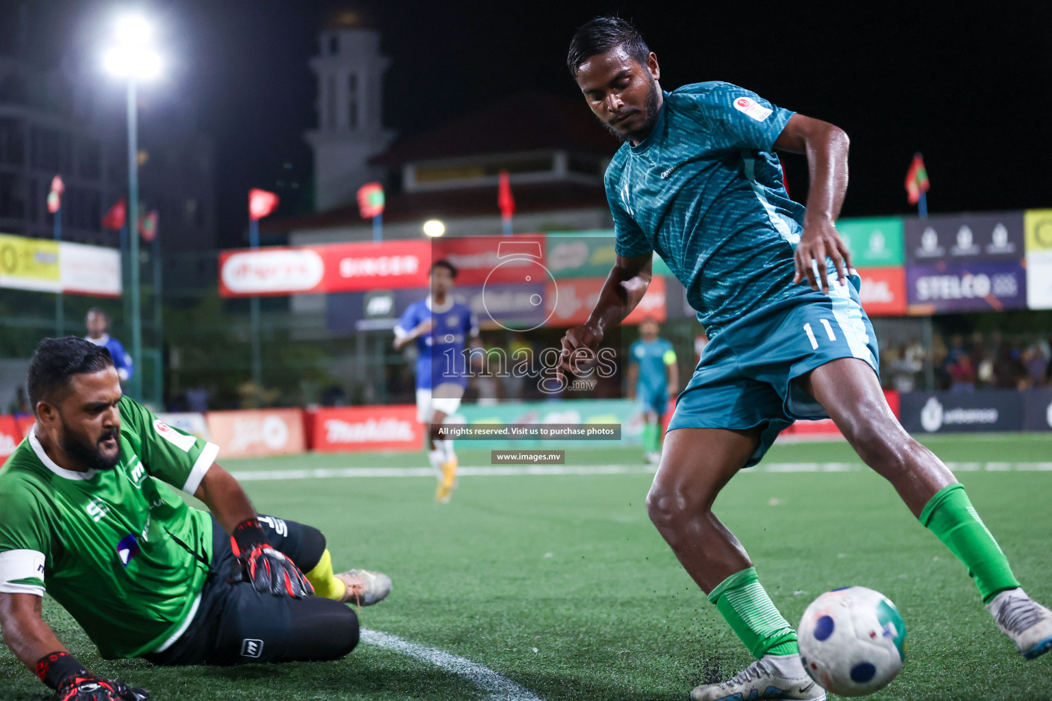 Medianet vs Crossroads Maldives in Club Maldives Cup 2023 held in Hulhumale, Maldives, on Tuesday, 18th July 2023 Photos: Nausham Waheed / images.mv