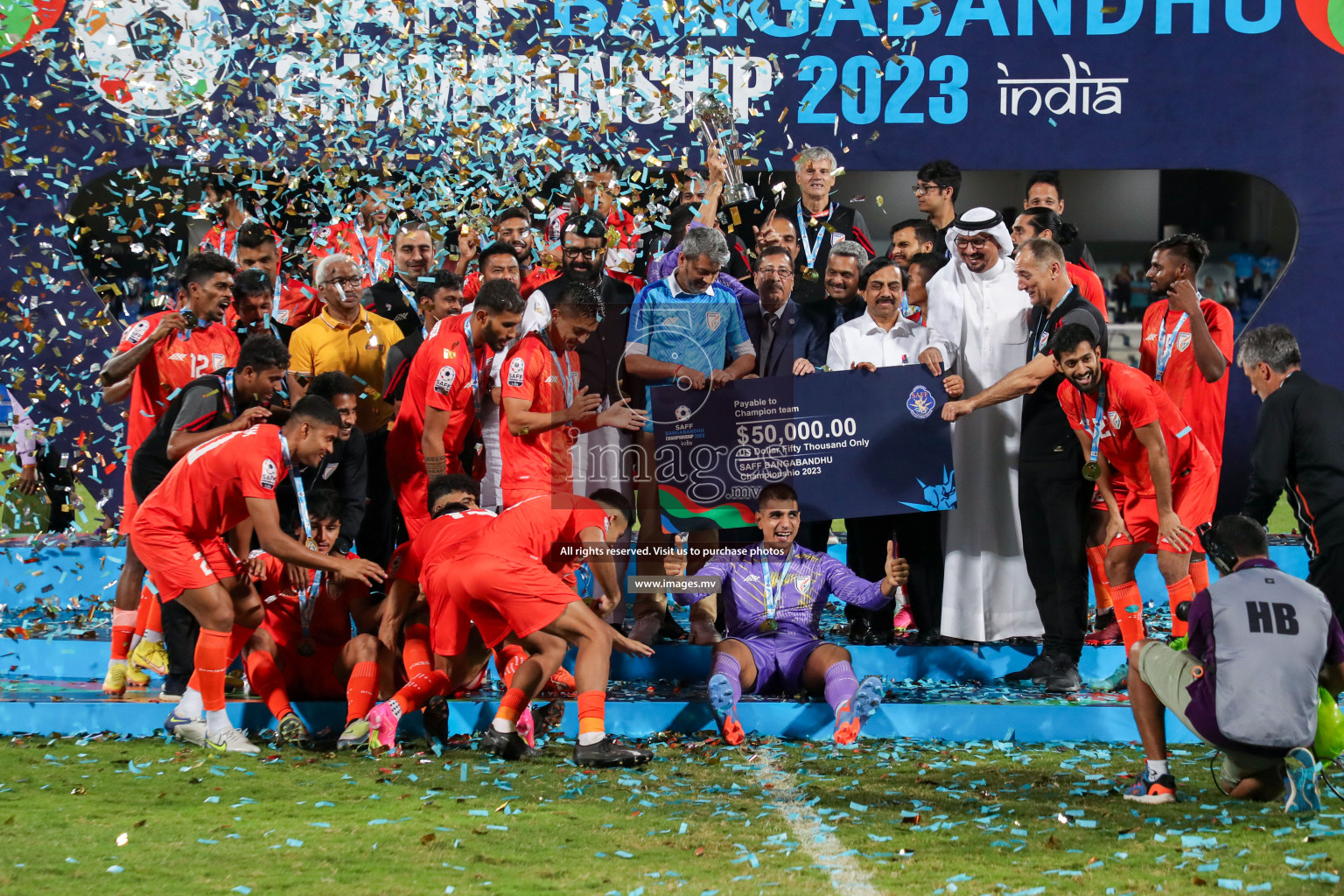 Kuwait vs India in the Final of SAFF Championship 2023 held in Sree Kanteerava Stadium, Bengaluru, India, on Tuesday, 4th July 2023. Photos: Nausham Waheed, Hassan Simah / images.mv