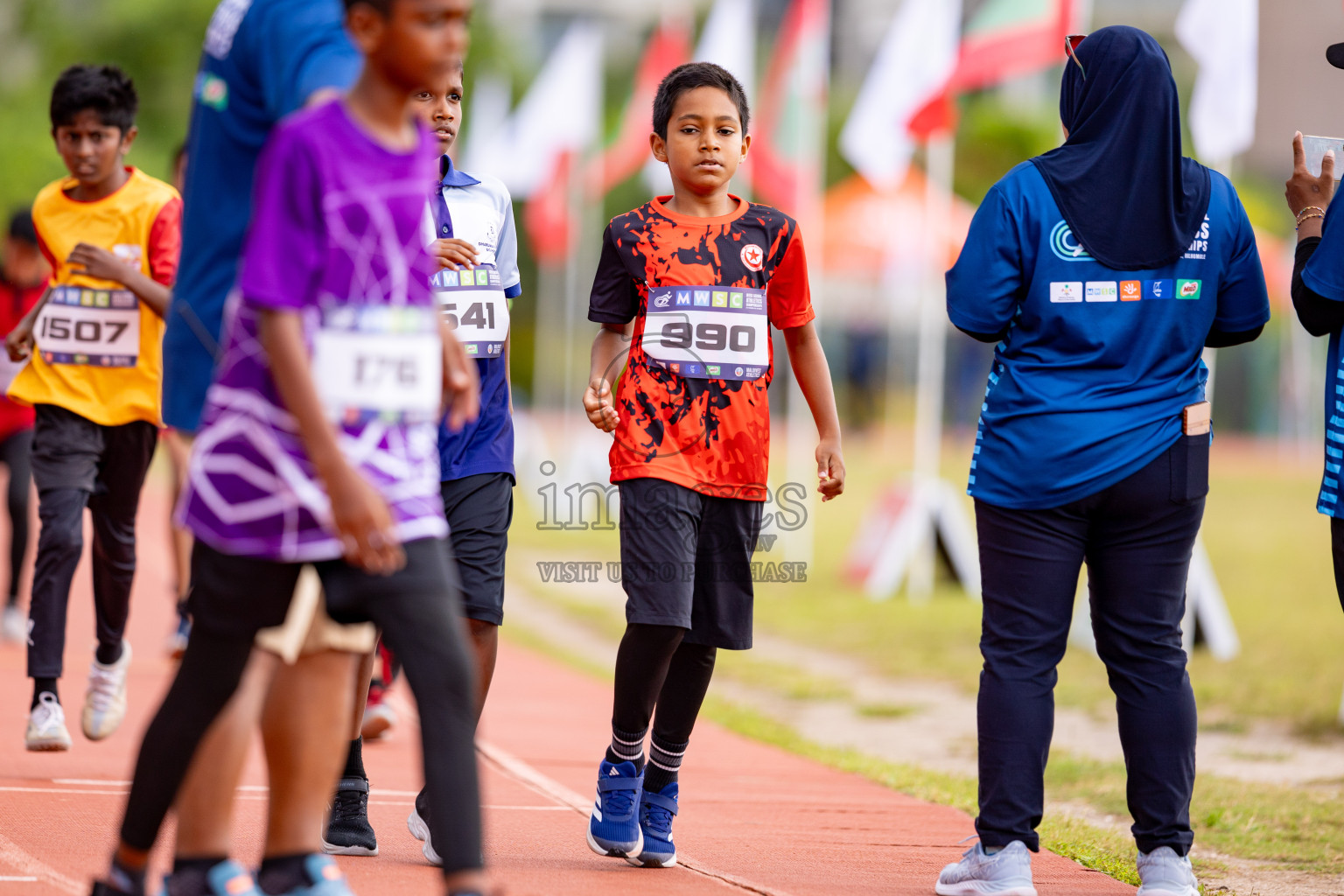 Day 3 of MWSC Interschool Athletics Championships 2024 held in Hulhumale Running Track, Hulhumale, Maldives on Monday, 11th November 2024. 
Photos by: Hassan Simah / Images.mv