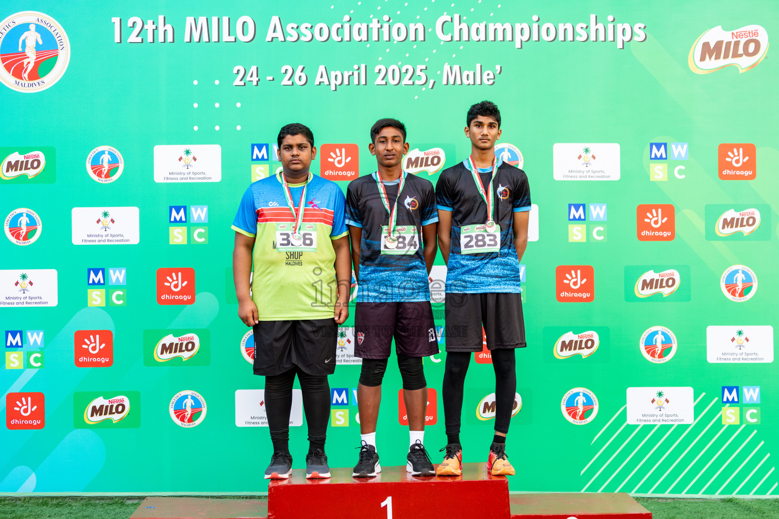 Day 2 of 12th Milo Association Championships was held in Ekuveni Track at Male', Maldives on Friday, 25th April 2025. Photos: Hassan Simah / images.mv