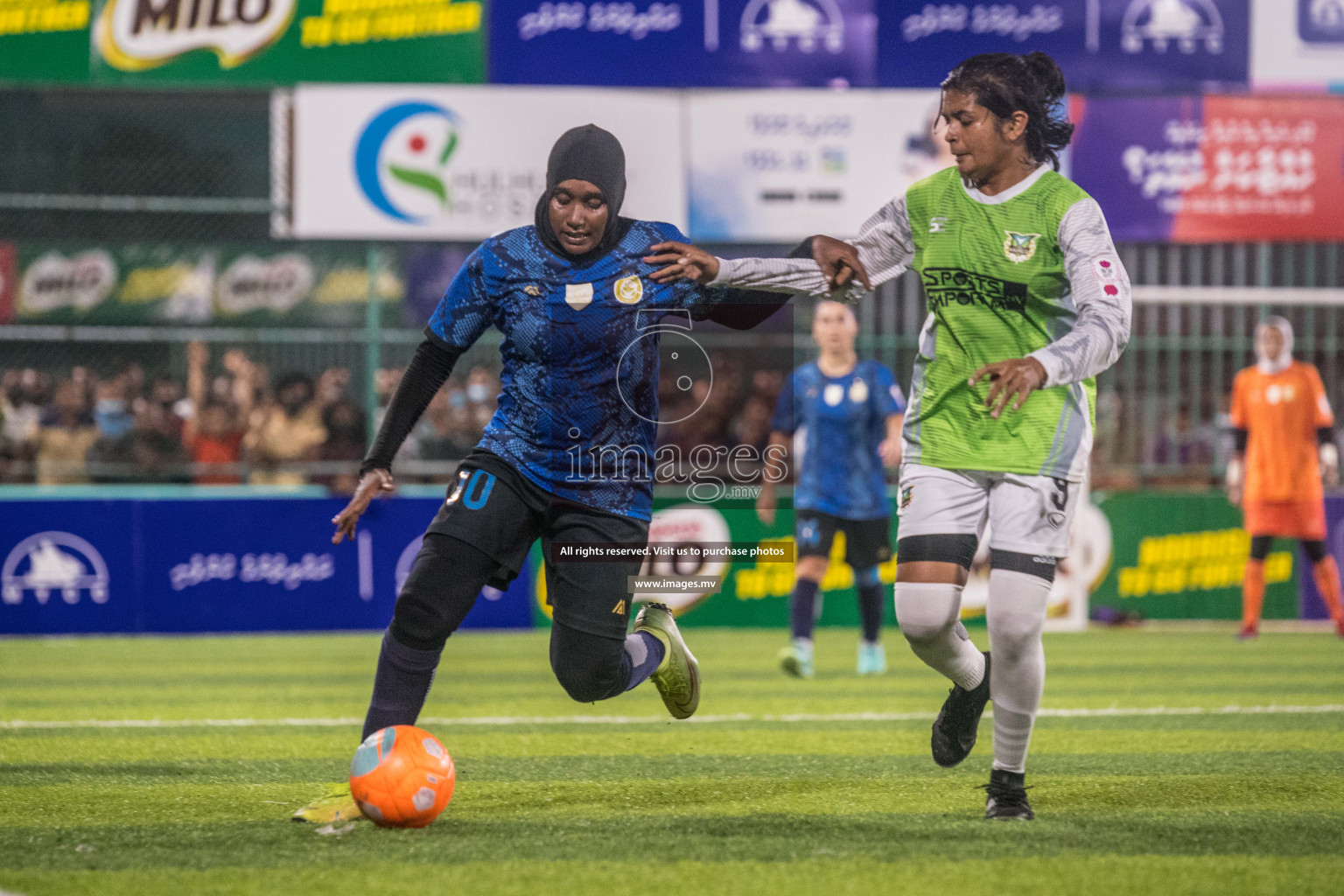 Ports Limited vs WAMCO - in the Finals 18/30 Women's Futsal Fiesta 2021 held in Hulhumale, Maldives on 18 December 2021. Photos by Nausham Waheed & Shuu Abdul Sattar