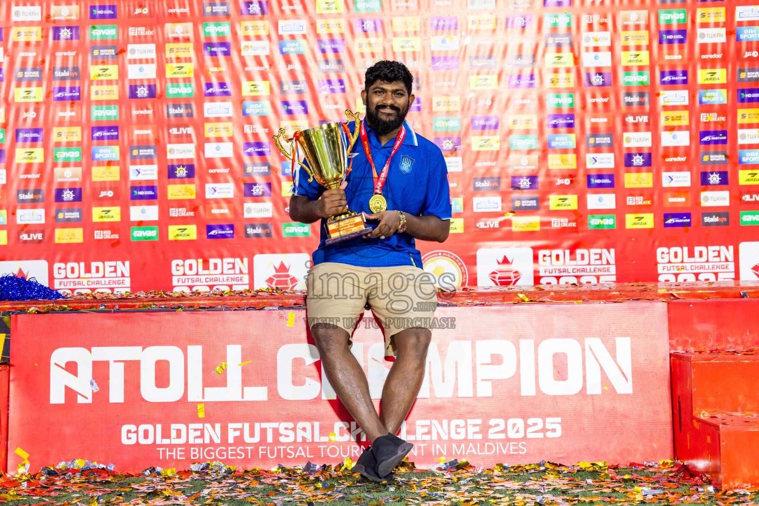 Lh Naifaru vs Lh Kurendhoo in Lhaviyani Atoll Finals Day 26 of Golden Futsal Challenge 2025 was held on Thursday , 30th January 2025, in Hulhumale', Maldives. Photos: Nausham Waheed / images.mv