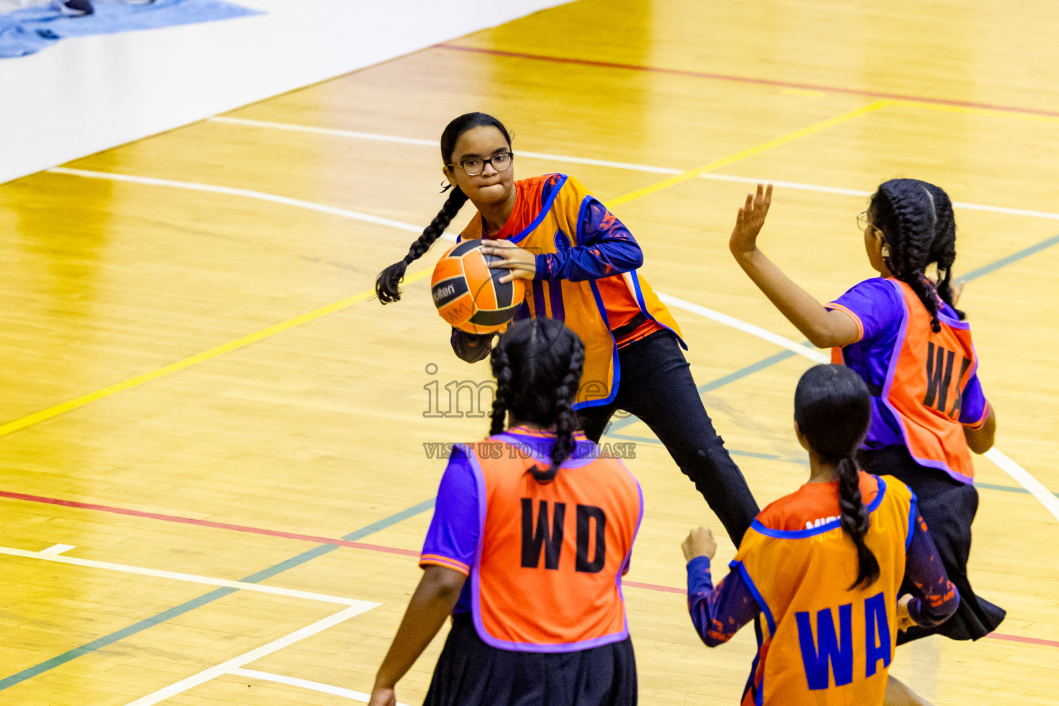 Day 11 of 25th Inter-School Netball Tournament was held in Social Center at Male', Maldives on Wednesday, 21st August 2024. Photos: Nausham Waheed / images.mv