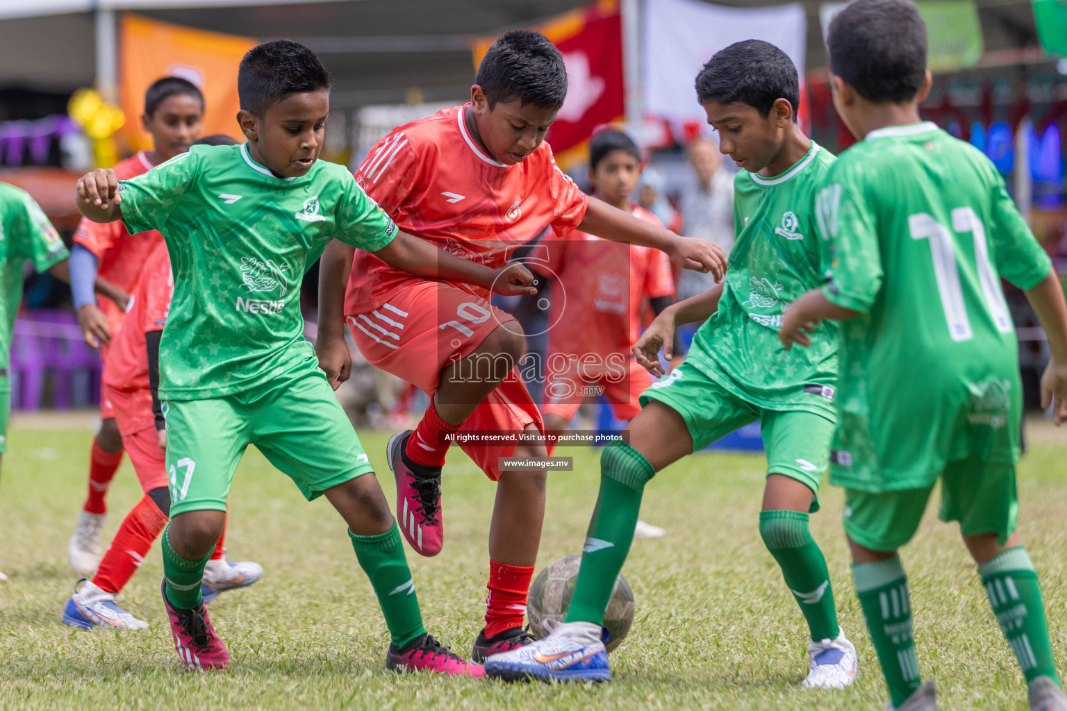 Day 2 of Nestle kids football fiesta, held in Henveyru Football Stadium, Male', Maldives on Thursday, 12th October 2023 Photos: Shuu Abdul Sattar / mages.mv