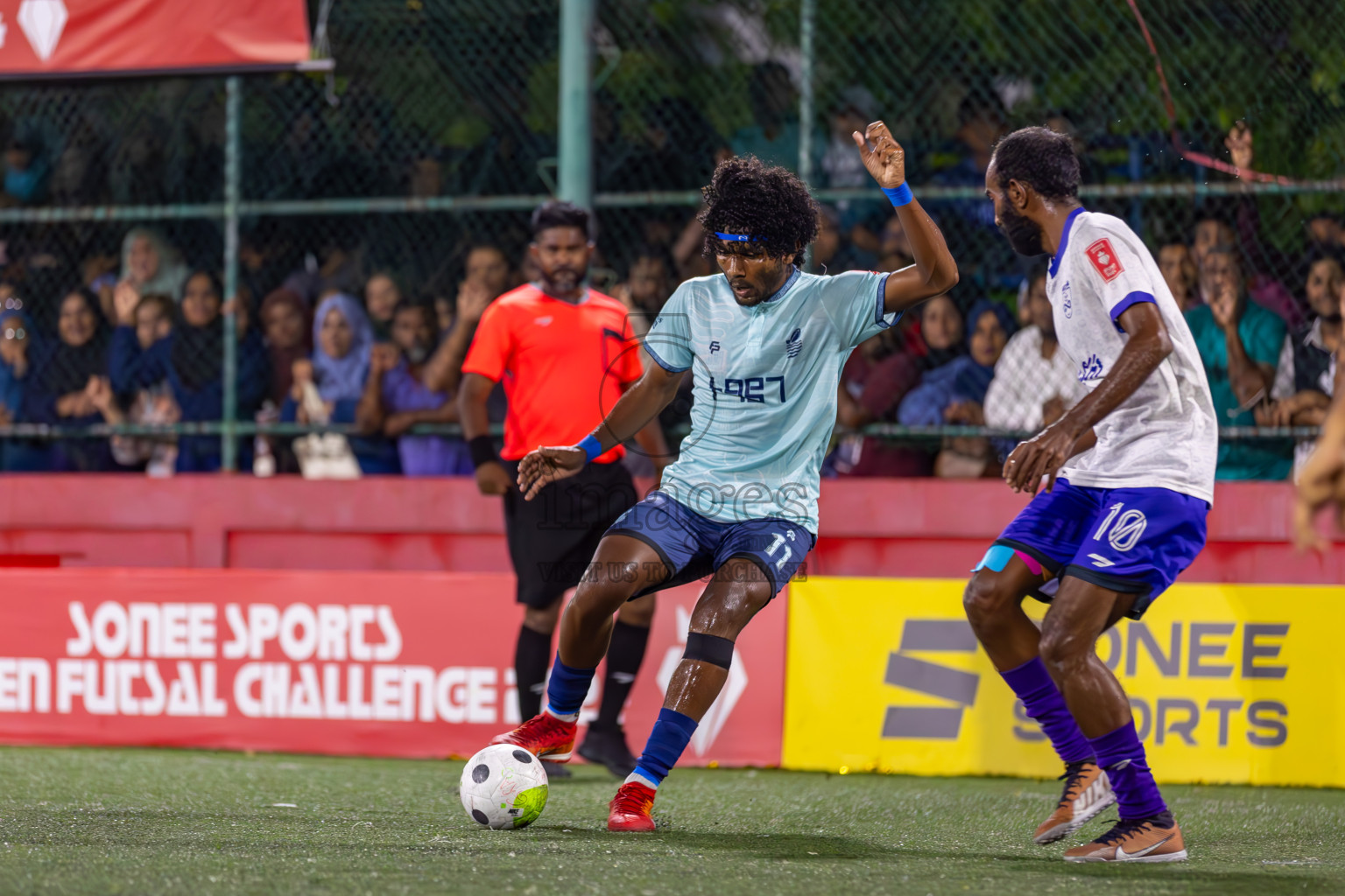 F Bilehdhoo vs AA Mathiveri in Round of 16 on Day 40 of Golden Futsal Challenge 2024 which was held on Tuesday, 27th February 2024, in Hulhumale', Maldives Photos: Ismail Thoriq / images.mv