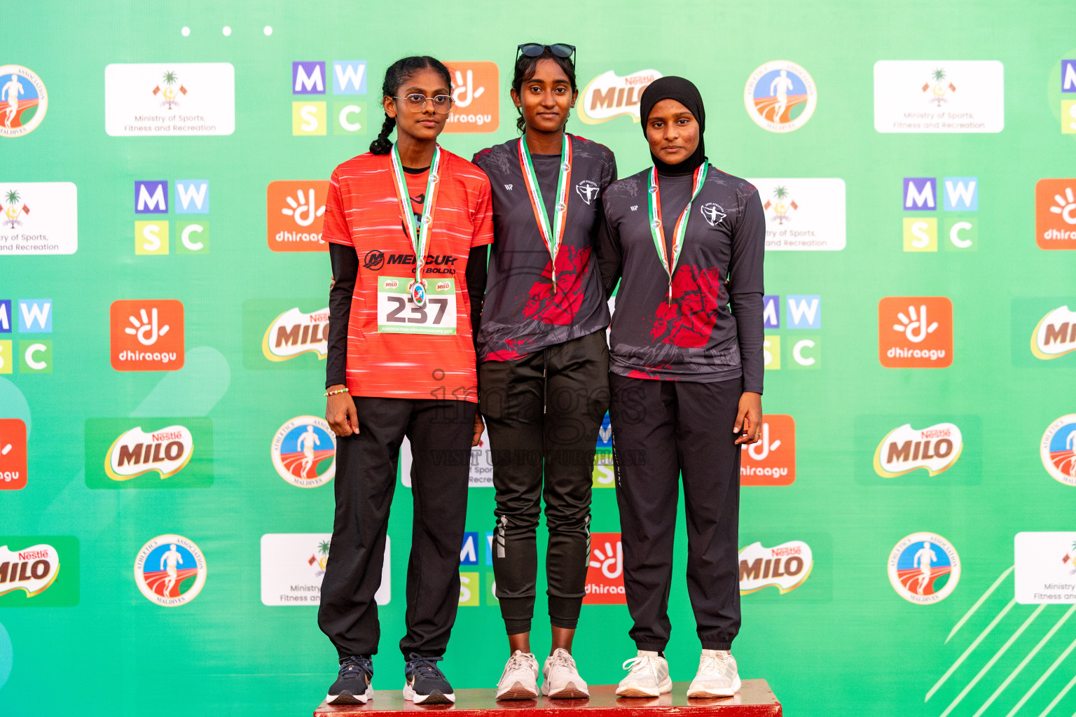 Day 2 of 12th Milo Association Championships was held in Ekuveni Track at Male', Maldives on Friday, 25th April 2025. Photos: Hassan Simah / images.mv