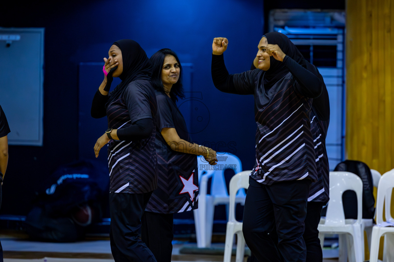 Iskandhar School vs Ghiyasuddin International School in the U15 Finals of Inter-school Netball Tournament held in Social Center at Male', Maldives on Monday, 26th August 2024. Photos: Hassan Simah / images.mv