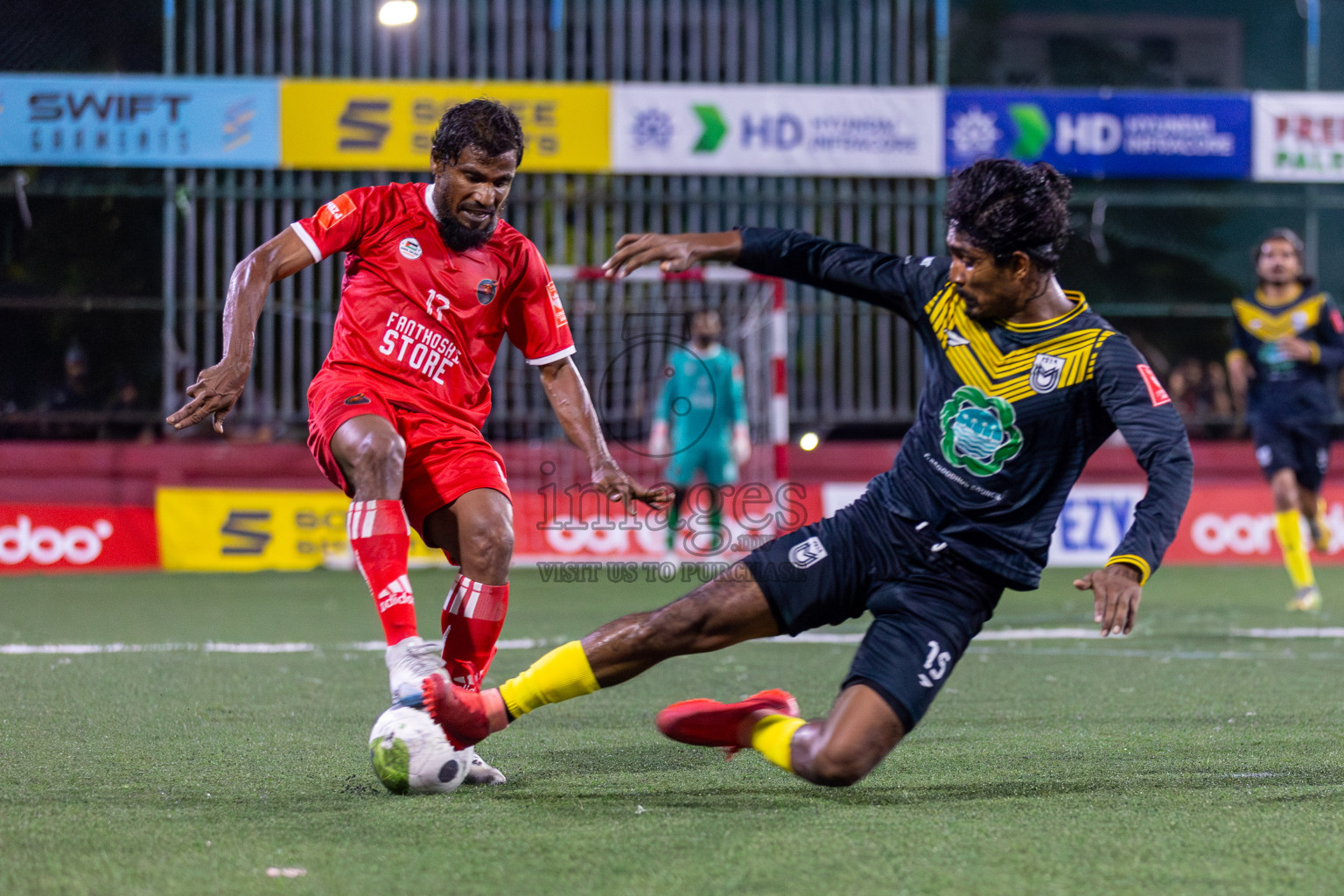 F Dharanboodhoo vs F Magoodhoo in Day 8 of Golden Futsal Challenge 2024 was held on Monday, 22nd January 2024, in Hulhumale', Maldives Photos: Mohamed Mahfooz Moosa / images.mv