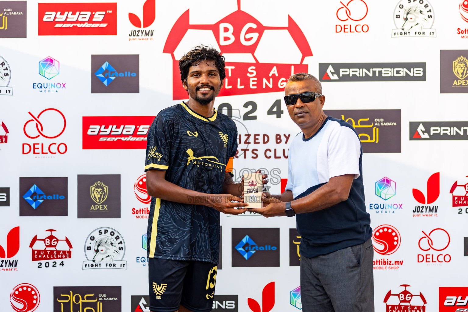 RDL vs Holiday SC in Day 4 of BG Futsal Challenge 2024 was held on Friday, 15th March 2024, in Male', Maldives Photos: Nausham Waheed / images.mv