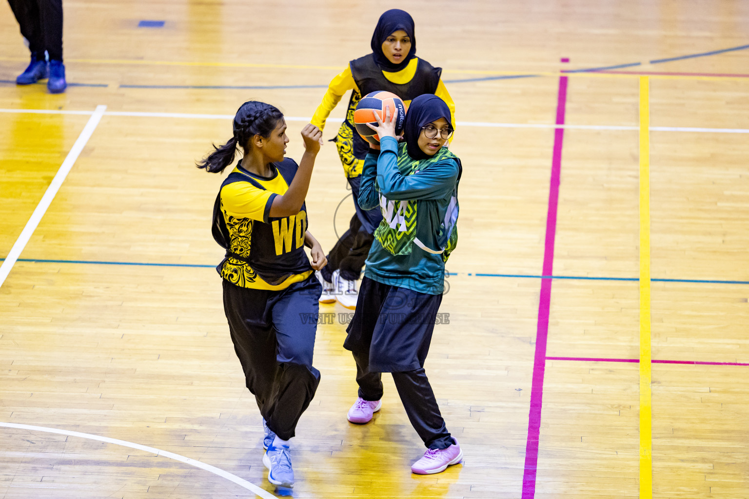 Day 2 of 25th Inter-School Netball Tournament was held in Social Center at Male', Maldives on Saturday, 10th August 2024. Photos: Nausham Waheed / images.mv