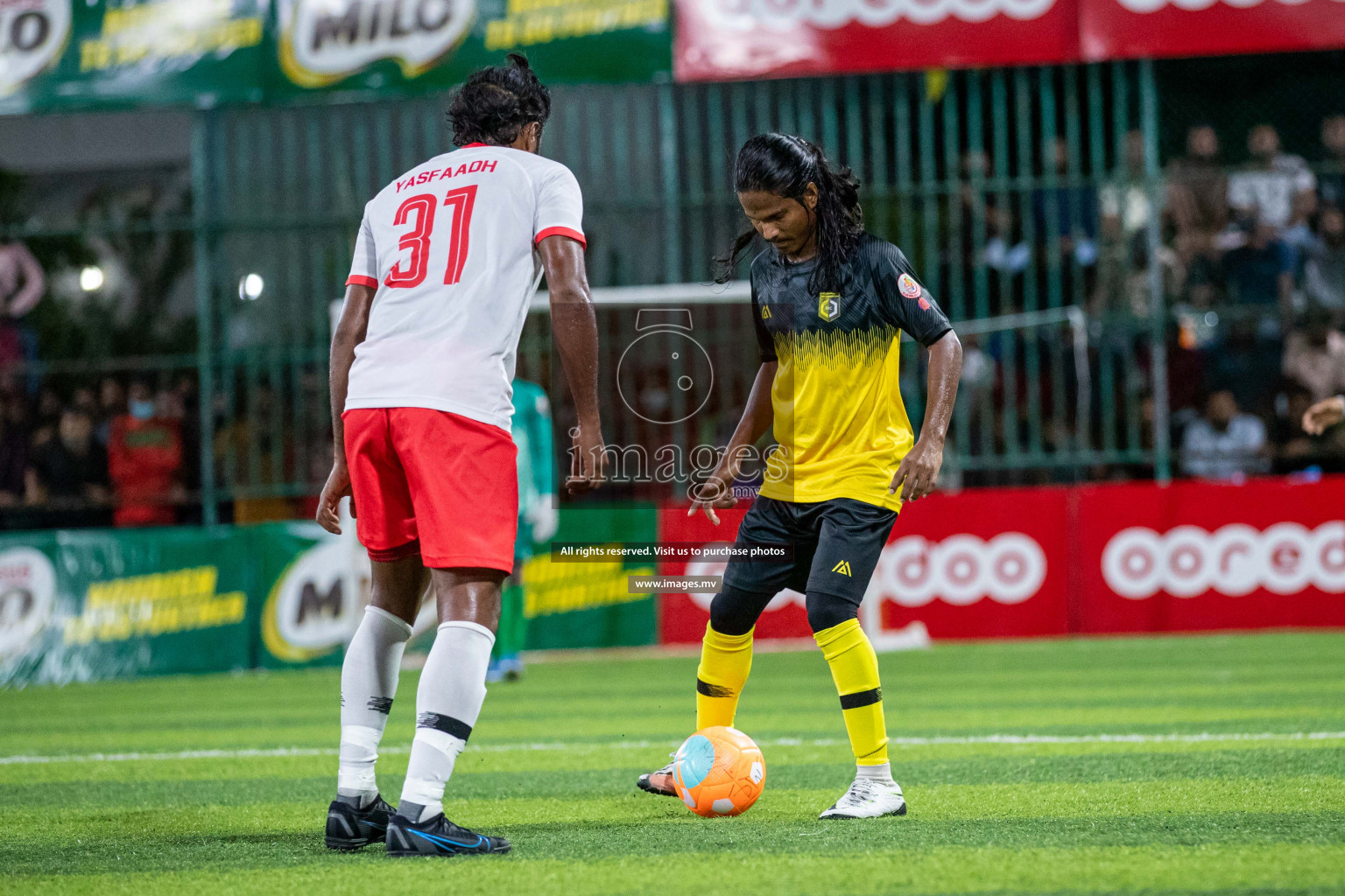 Team FSM Vs Prisons Club in the Semi Finals of Club Maldives 2021 held in Hulhumale, Maldives on 15 December 2021. Photos: Shuu Abdul Sattar / images.mv