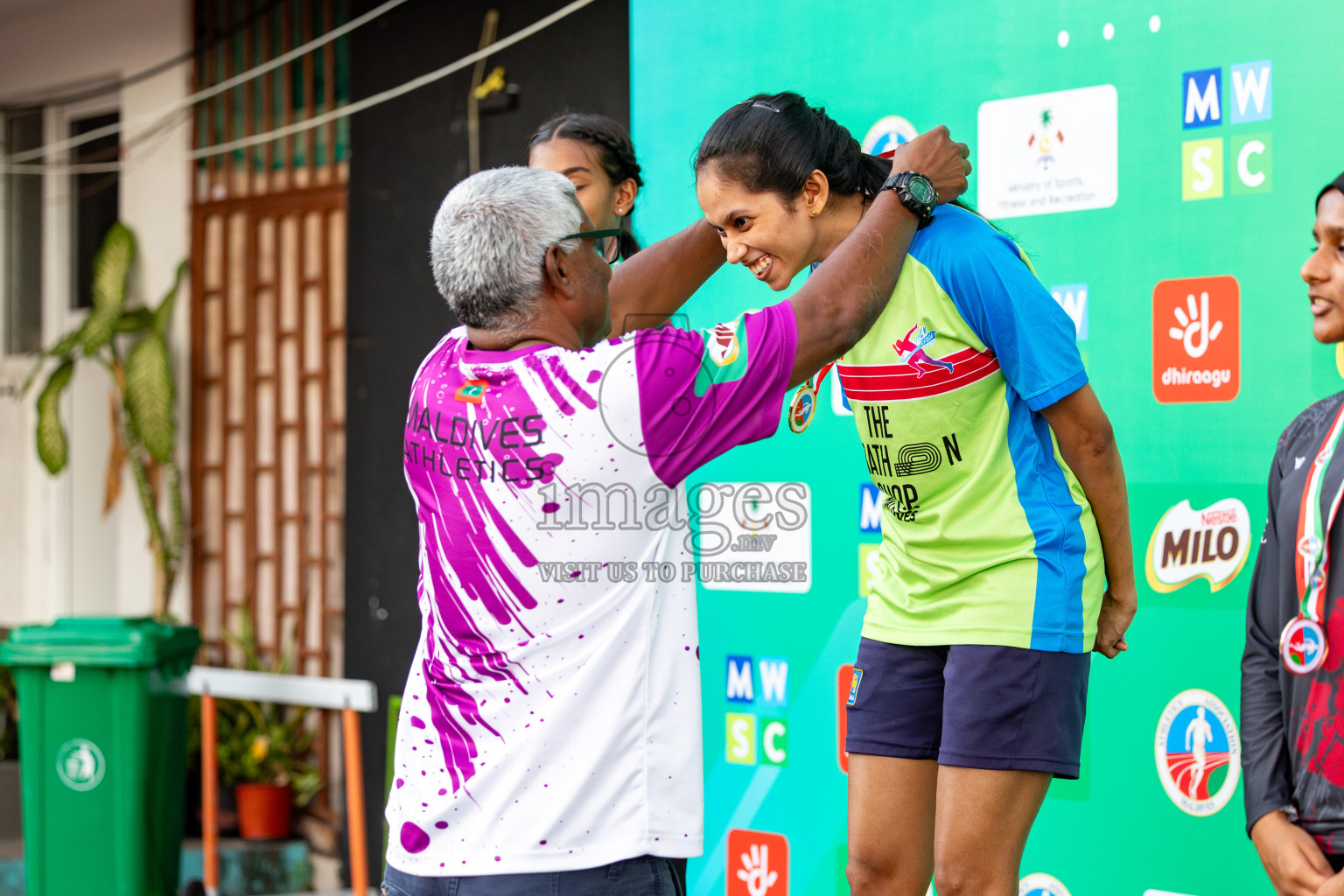 Day 2 of 12th Milo Association Championships was held in Ekuveni Track at Male', Maldives on Friday, 25th April 2025. Photos: Hassan Simah / images.mv