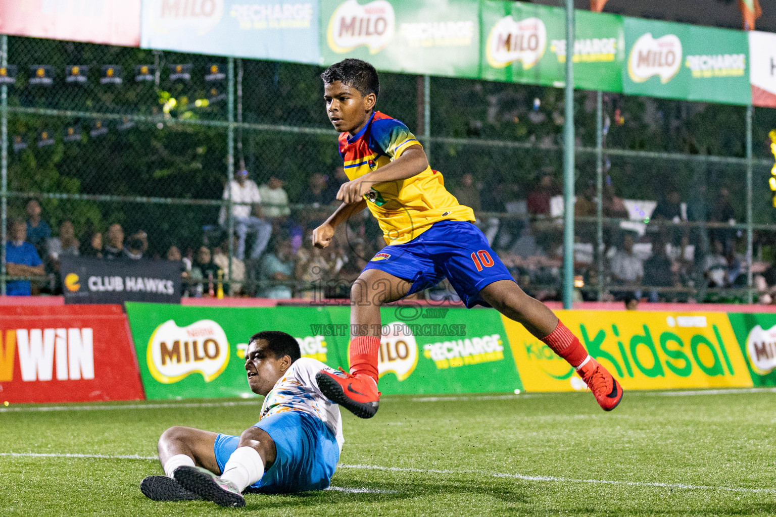 Arena vs Hawks in the Final of Milo Sector League 2025 was held in Rehendhi Futsal Ground, Hulhumale', Maldives on Tuesday, 18th November 2025. Photos: Areef Adam / images.mv