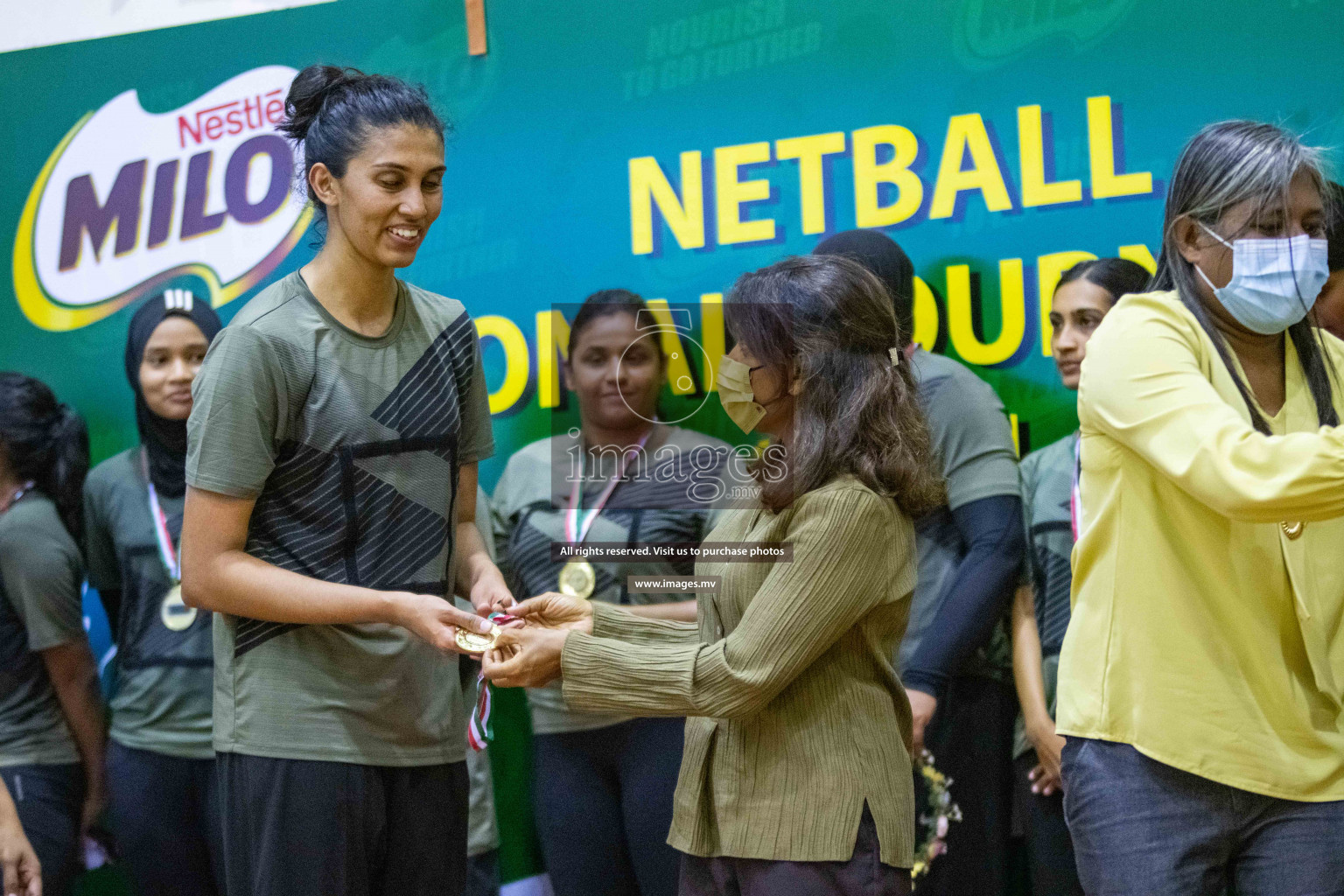 Kulhudhuffushi Youth & R.C vs Club Green Streets in the Finals of Milo National Netball Tournament 2021 (Women's) held on 5th December 2021 in Male', Maldives Photos: Ismail Thoriq / images.mv