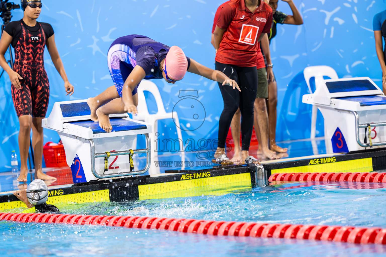 Day 2 of 20th BML Inter-school Swimming Competition 2024 held in Hulhumale', Maldives on Sunday, 13th October 2024. Photos: Ismail Thoriq / images.mv