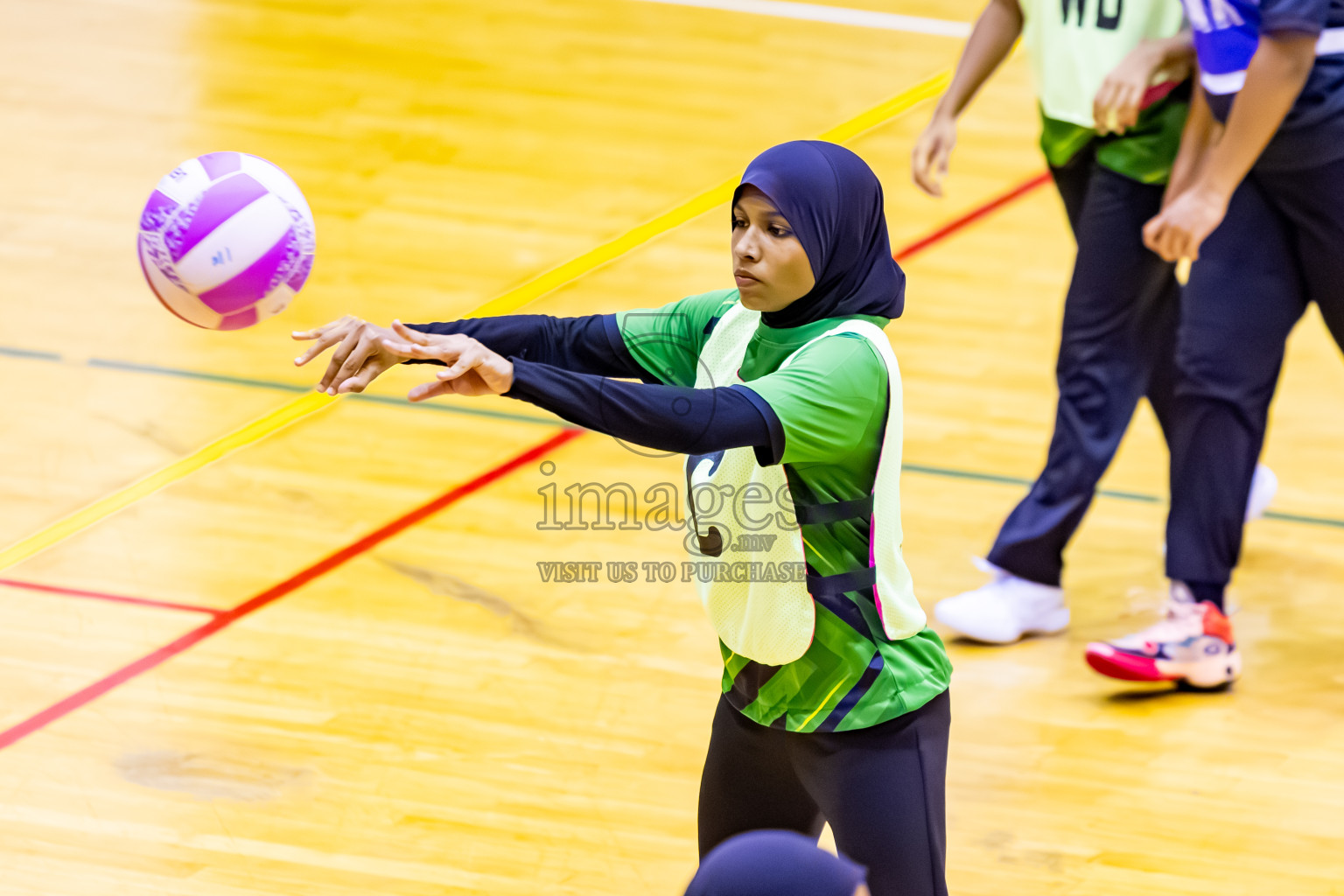 C Green Streets vs SC Shinning Star in Day 5 of 24th Milo Netball Association Championship held in Social Center at Male', Maldives on Friday, 5th September 2025. Photos: Nausham Waheed / images.mv