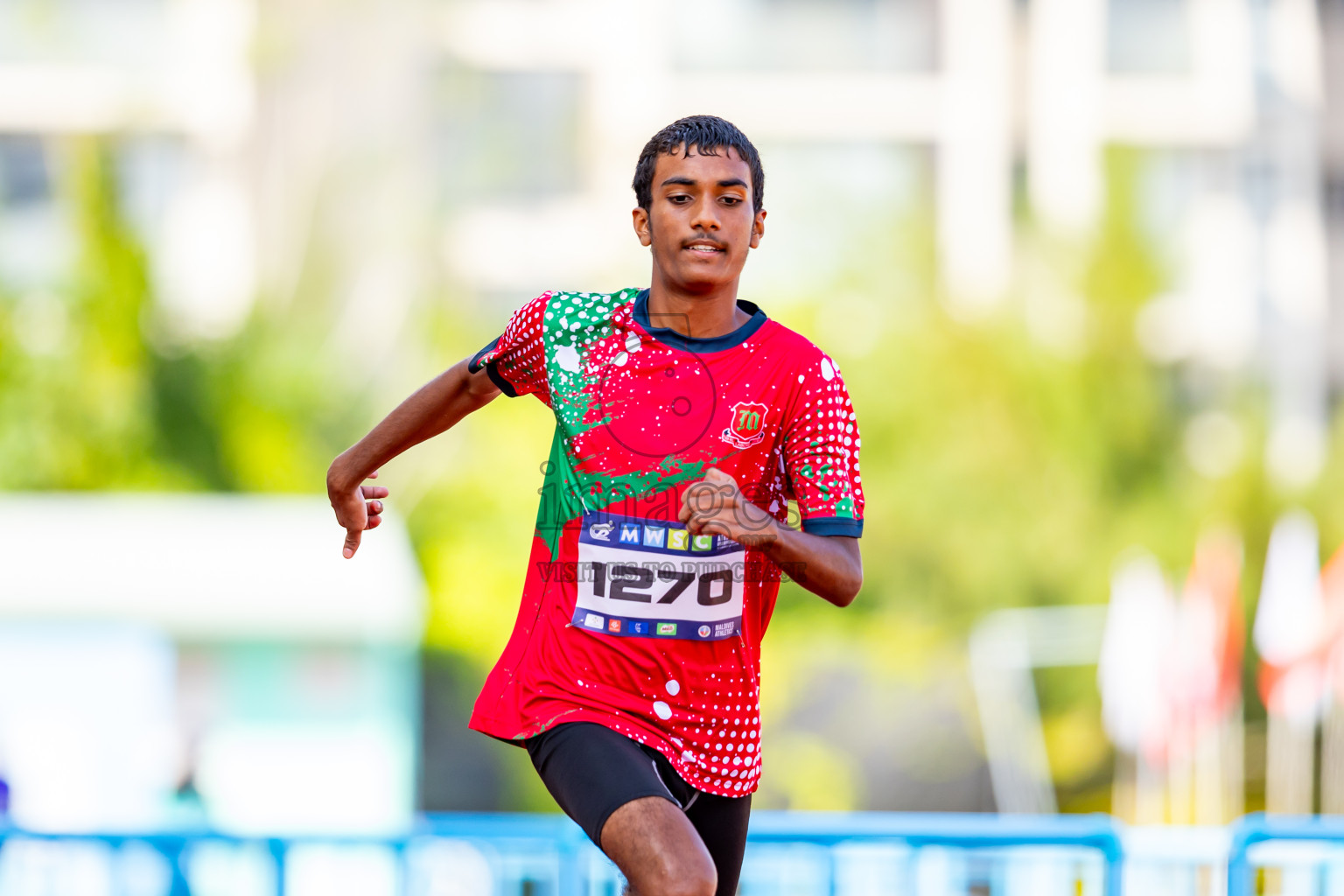 Day 4 of MWSC Interschool Athletics Championships 2024 held in Hulhumale Running Track, Hulhumale, Maldives on Tuesday, 12th November 2024. Photos by: Nausham Waheed / Images.mv