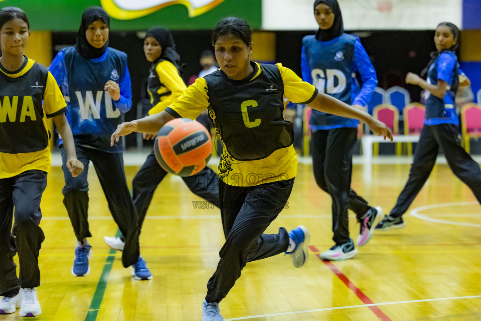 Day 12 of 25th Inter-School Netball Tournament was held in Social Center at Male', Maldives on Thursday, 22nd August 2024.