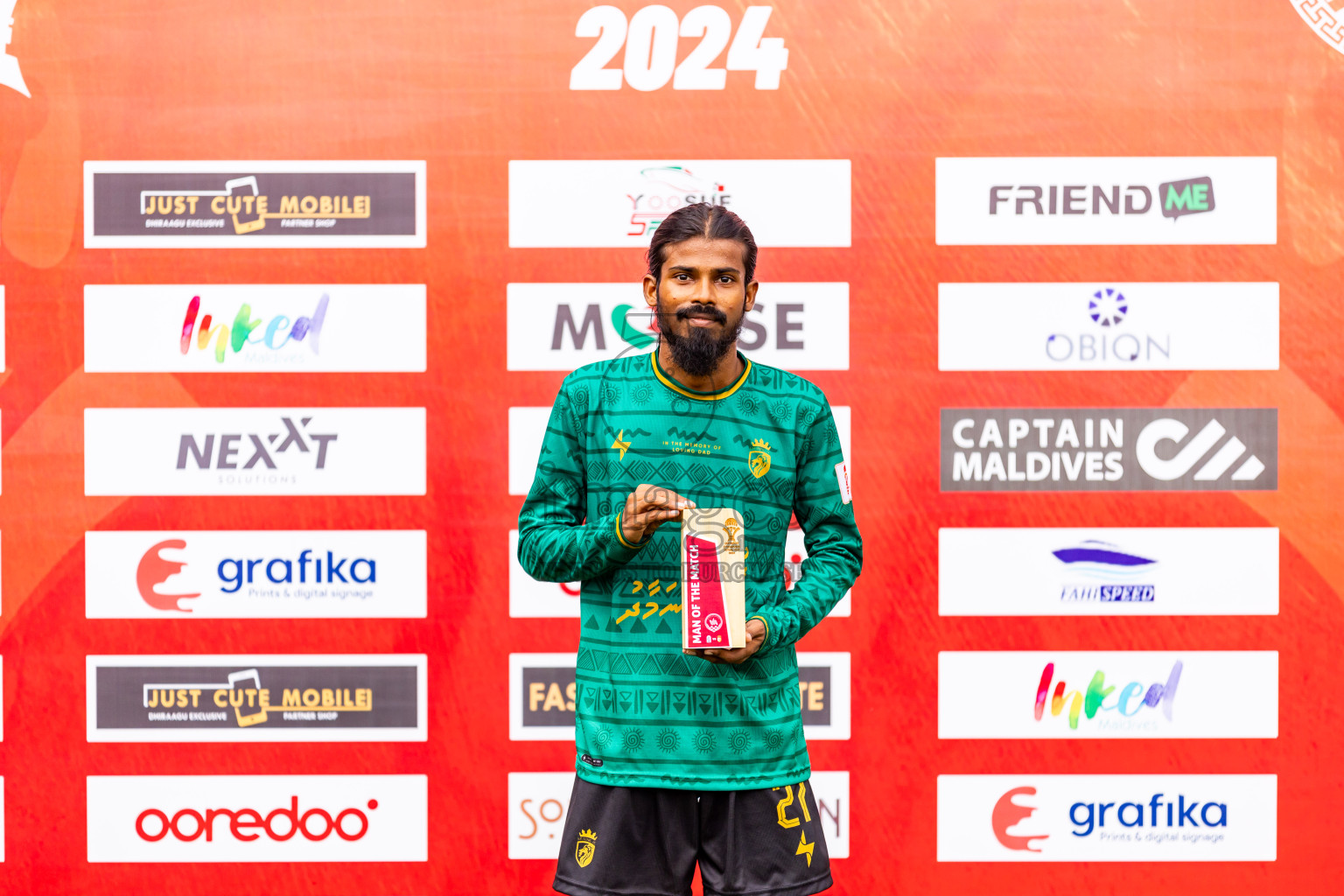 Muring FC vs Cable Brothers in Day 5 of Eydhafushi Futsal Cup 2024 was held on Saturday, 13th April 2024, in B Eydhafushi, Maldives Photos: Nausham Waheed / images.mv