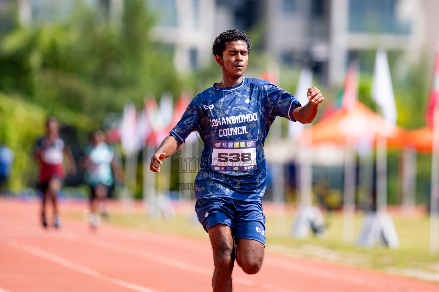 Day 3 of MWSC Interschool Athletics Championships 2024 held in Hulhumale Running Track, Hulhumale, Maldives on Monday, 11th November 2024. 
Photos by: Hassan Simah / Images.mv