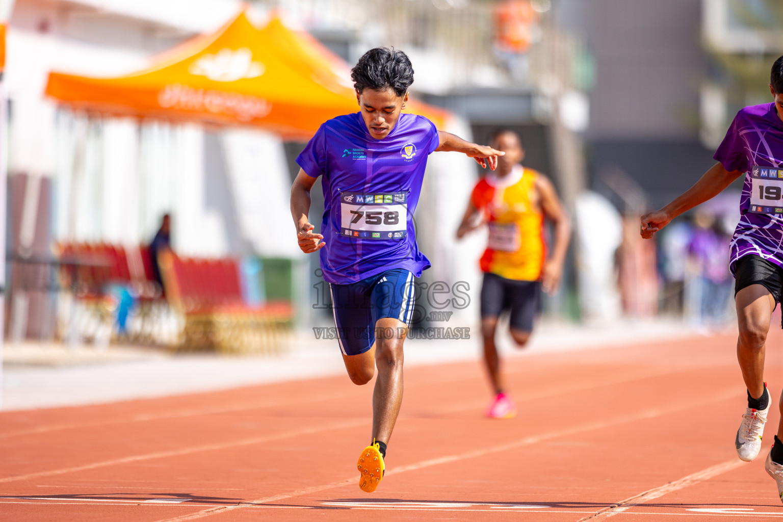 Day 4 of MWSC Interschool Athletics Championships 2024 held in Hulhumale Running Track, Hulhumale, Maldives on Tuesday, 12th November 2024. Photos by: Raaif Yoosuf / Images.mv