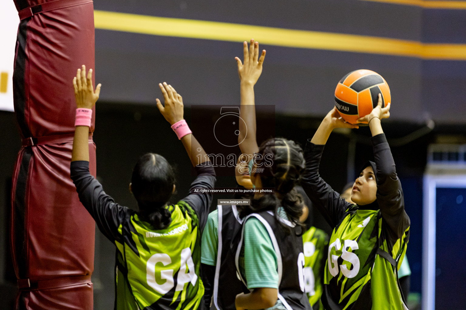 Day 8 of 24th Interschool Netball Tournament 2023 was held in Social Center, Male', Maldives on 3rd November 2023. Photos: Hassan Simah, Nausham Waheed / images.mv