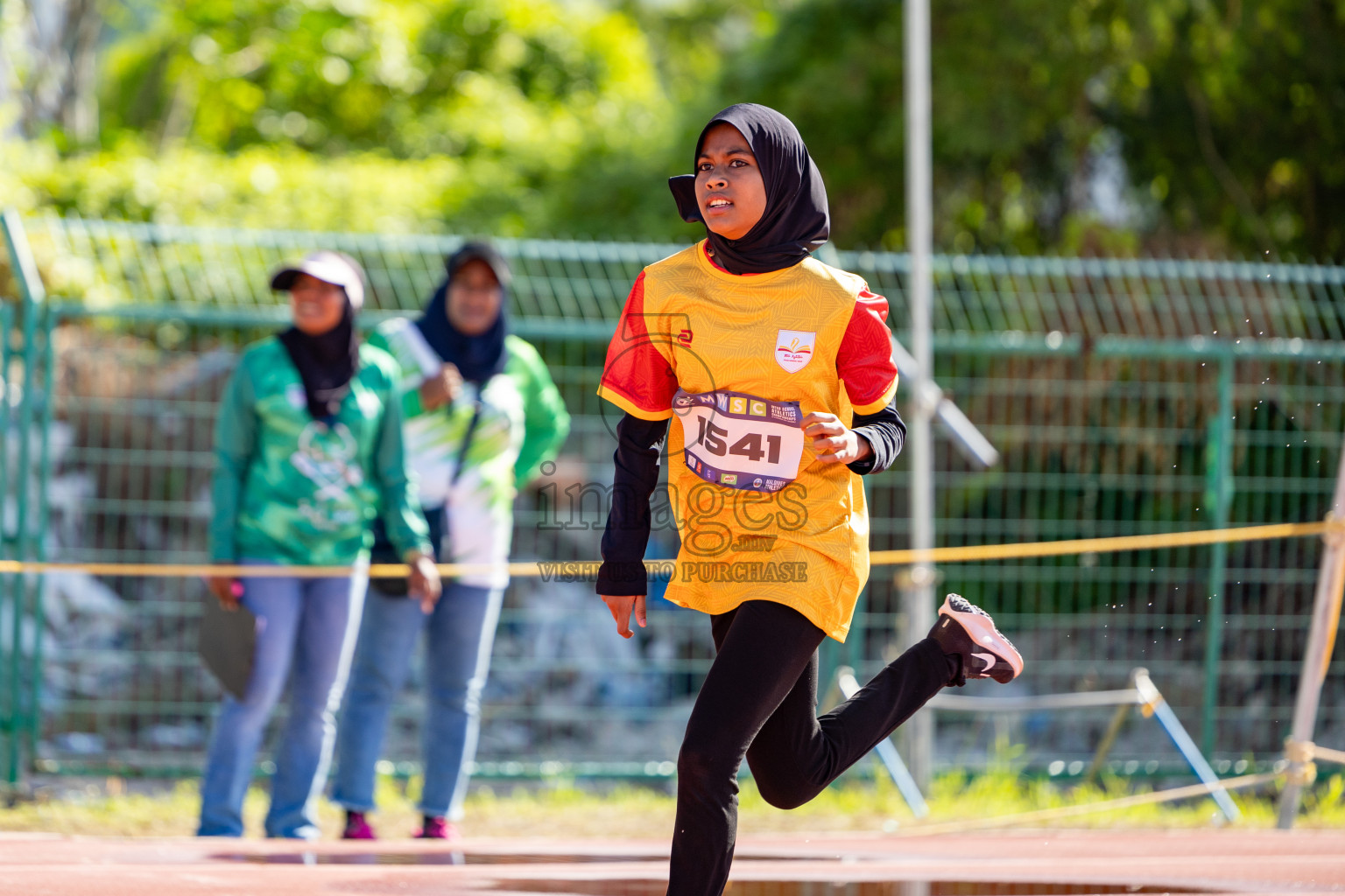 Day 2 of MWSC Interschool Athletics Championships 2024 held in Hulhumale Running Track, Hulhumale, Maldives on Sunday, 10th November 2024. 
Photos by:  Hassan Simah / Images.mv