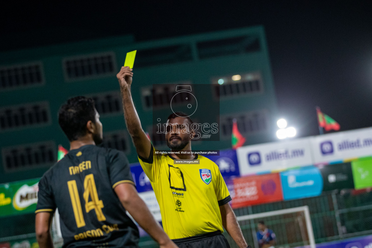 Prison Club vs MACL in the Quarter Finals of Club Maldives 2021 held at Hulhumale;, on 12th December 2021 Photos: Ismail Thoriq / images.mv