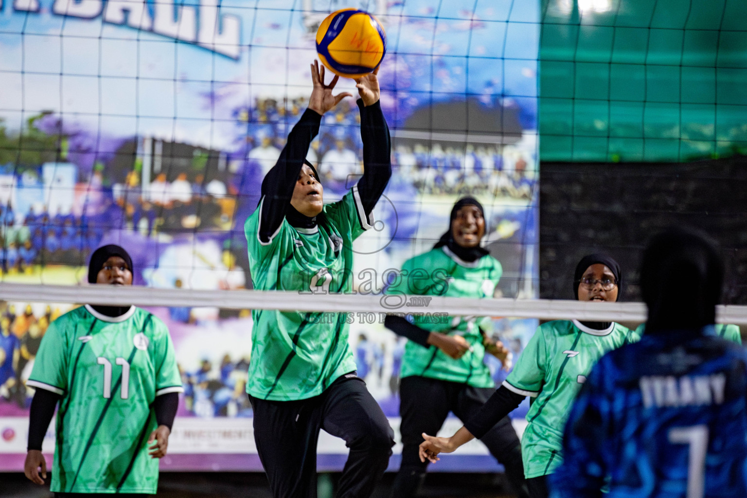 U19 Male and Atoll Girl's Finals in Day 9 of Interschool Volleyball Tournament 2024 was held in ABC Court at Male', Maldives on Saturday, 30th November 2024. Photos: Hassan Simah / images.mv