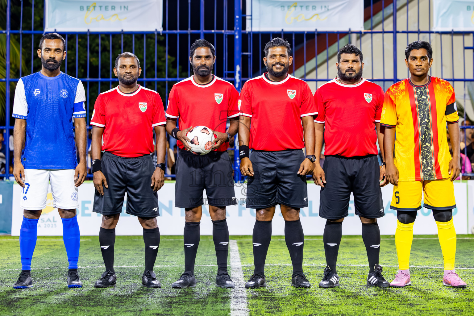 Hithaadhoo vs Thulhaadhoo in Day 5 of Better in Baa Futsal Fiesta 2025 Men's division held in B. Eydhafushi, Maldives on Sunday, 9th November 2025. Photos: Nausham Waheed / images.mv