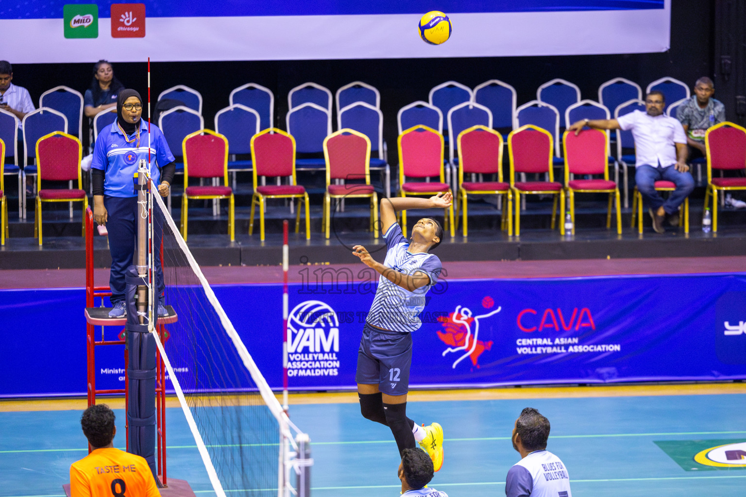 Sports Club City vs Blues for Volleyball in Day 2 of MILO VAM Cup 2025 held in Male', Maldives on Thursday, 26th June2025 at Social Center Indoor Hall 
Photos By: Ismail Thoriq / images.mv