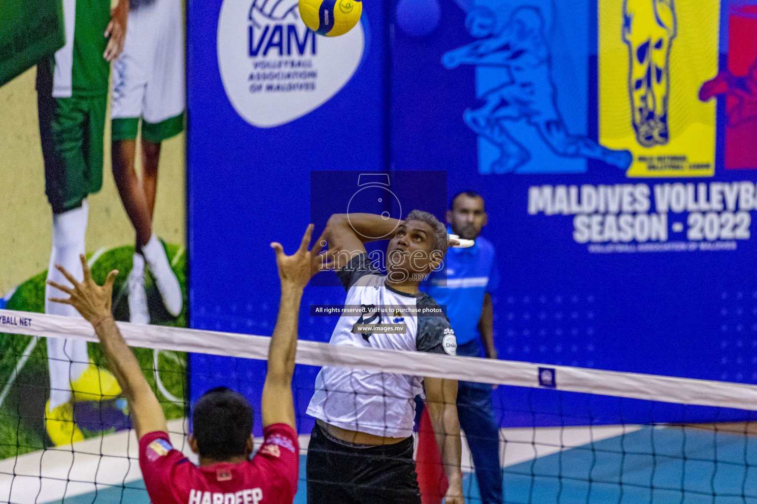 Sports Club City vs Dhivehi Sifainge Club in the Finals of National Volleyball Tournament 2022 on Thursday, 07th July 2022, held in Social Center, Male', Maldives