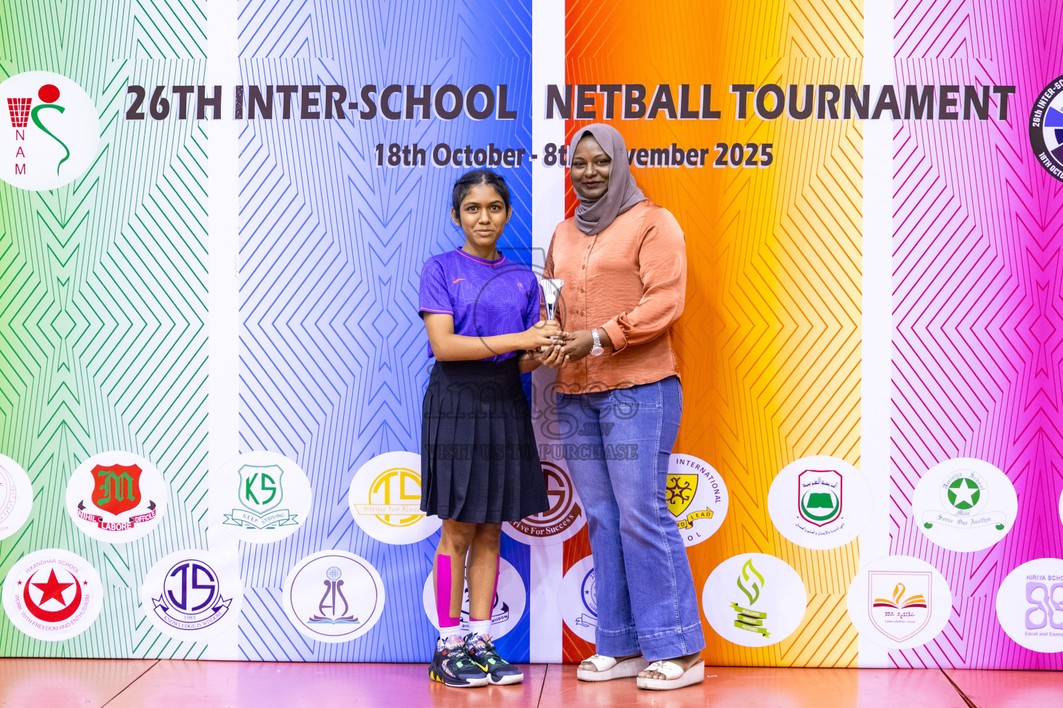 Finals of 26th Inter-School Netball Tournament 2025 was held in Social Center Indoor Hall on Saturday, 8th November 2025. Photos: Mohamed Mahfooz Moosa / images.mv