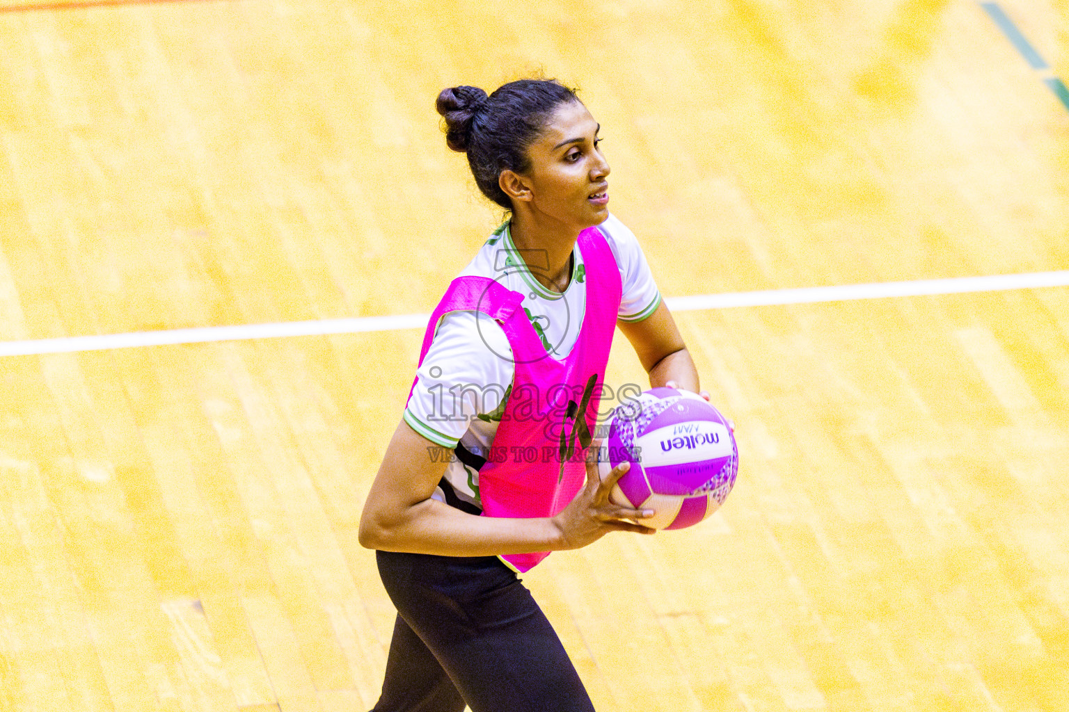 KYRC vs Sports Club Shining Star in Day 10 of National Netball Tournament 2025 held in Social Center at Male', Maldives on Tuesday, 27th May 2025. Photos: Nausham Waheed / images.mv