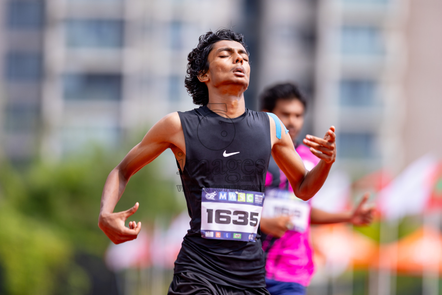 Day 3 of MWSC Interschool Athletics Championships 2024 held in Hulhumale Running Track, Hulhumale, Maldives on Monday, 11th November 2024. 
Photos by: Hassan Simah / Images.mv