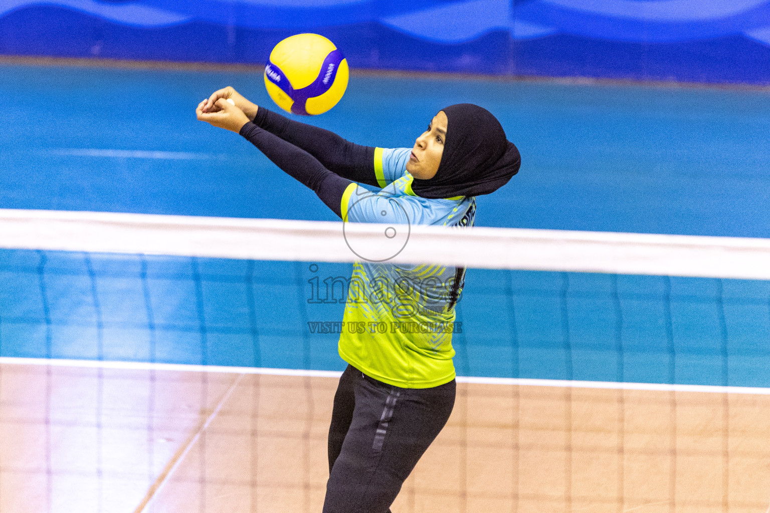 Final of Women's Division of Volleyball Association Cup 2023 held in Male', Maldives on Tuesday, 9th January 2024 at Social Center Indoor Hall Photos By: Nausham Waheed /images.mv