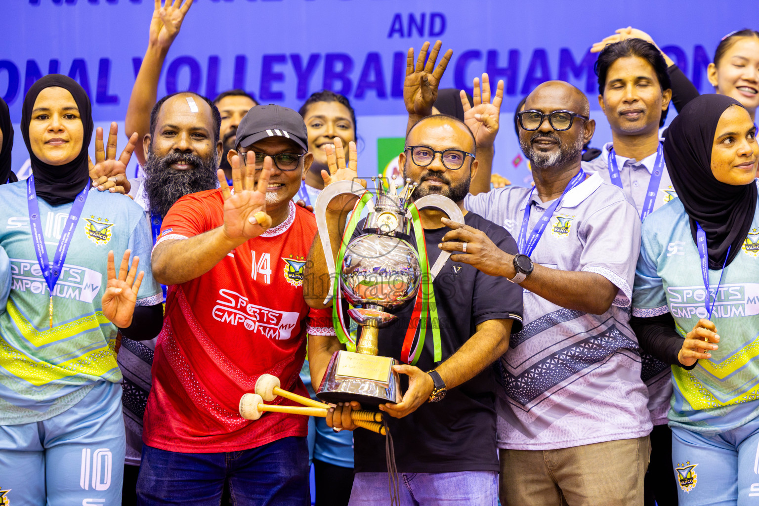 Police Club vs Club Wamco in the Final of Women's Division of National Volleyball Championship 2025 held in Male', Maldives on Sunday, 4th May 2025 at Social Center Indoor Hall Photos By: Nausham Waheed / images.mv