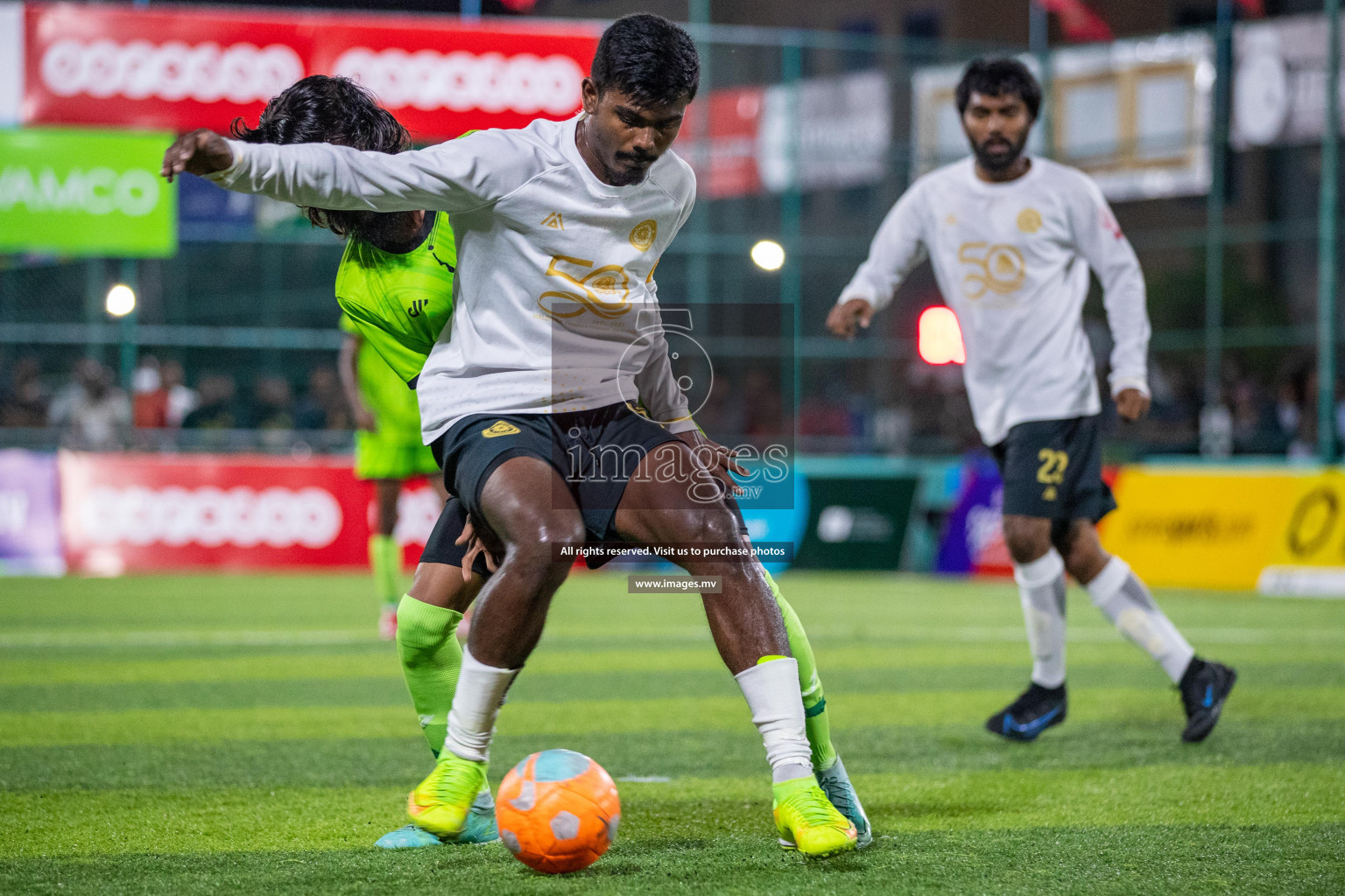 Team FSM Vs Prisons Club in the Semi Finals of Club Maldives 2021 held in Hulhumale, Maldives on 15 December 2021. Photos: Ismail Thoriq / images.mv