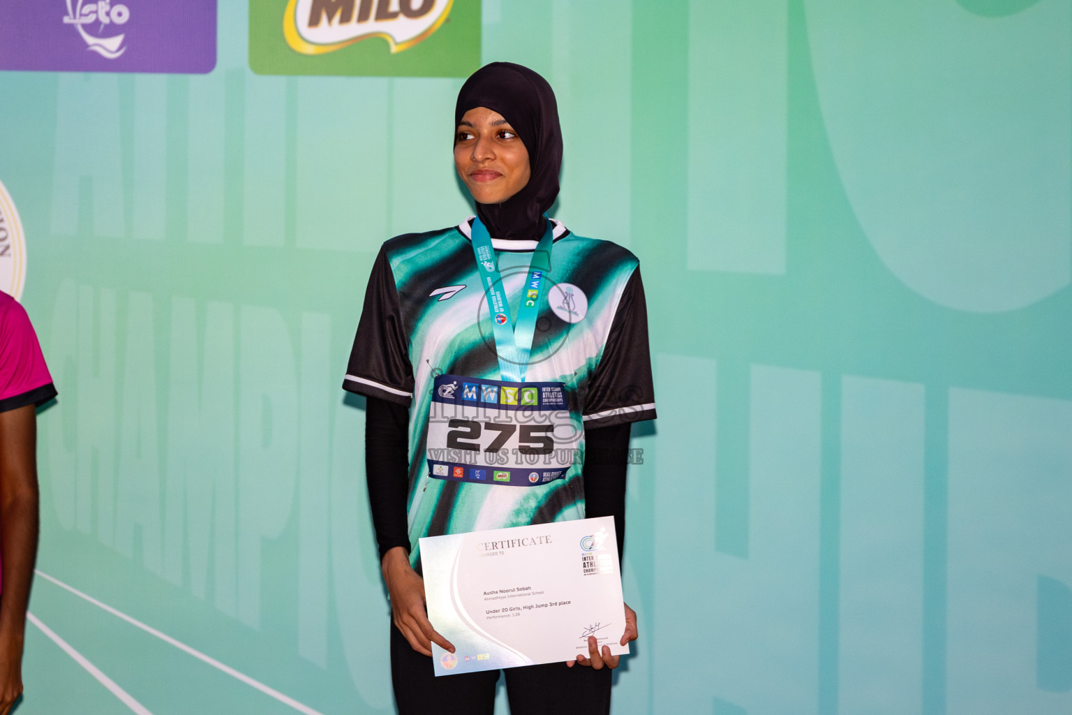 Day 2 of MWSC Interschool Athletics Championships 2024 held in Hulhumale Running Track, Hulhumale, Maldives on Sunday, 10th November 2024. 
Photos by: Hassan Simah / Images.mv