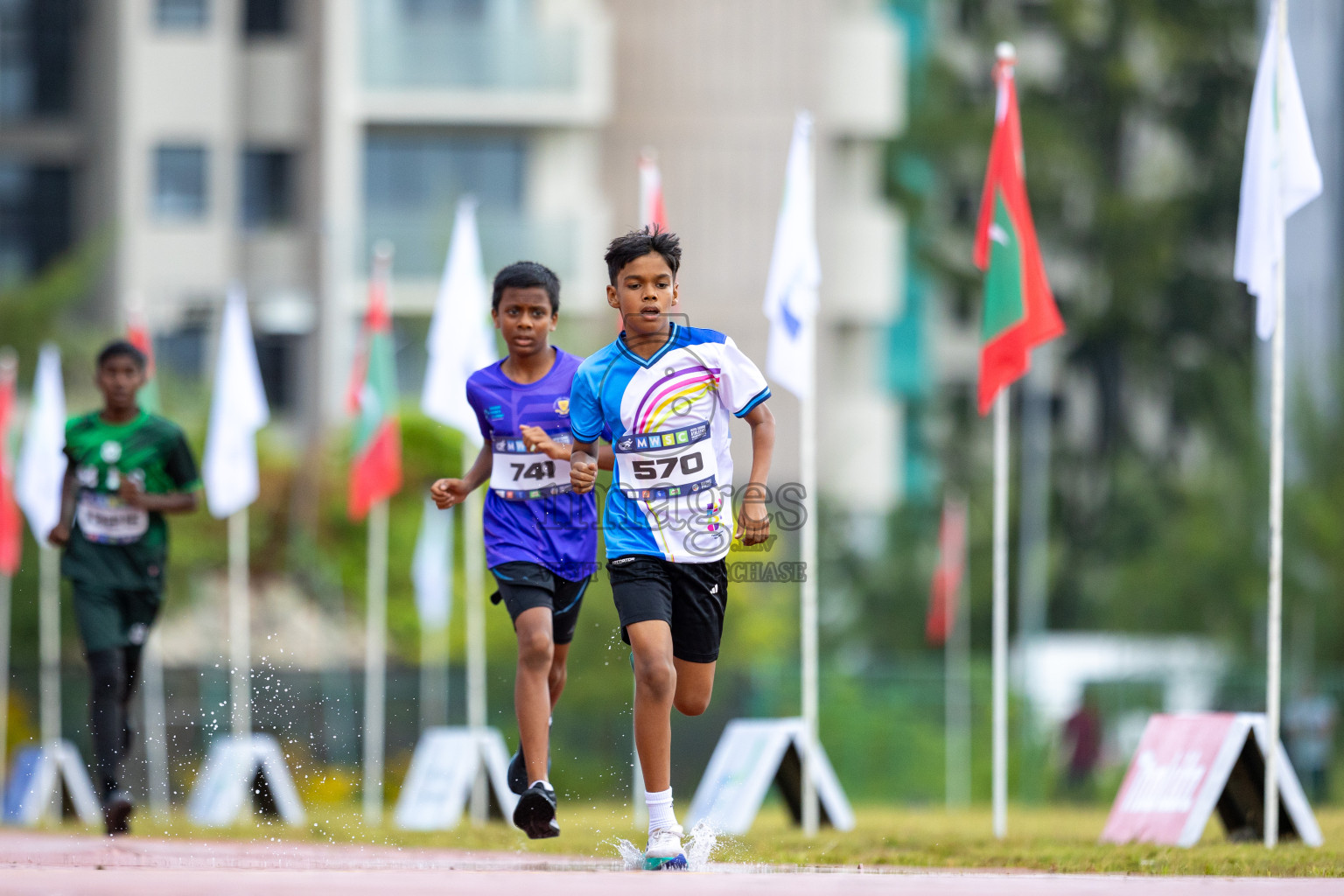 Day 1 of MWSC Interschool Athletics Championships 2024 held in Hulhumale Running Track, Hulhumale, Maldives on Saturday, 9th November 2024. 
Photos by: Ismail Thoriq / images.mv